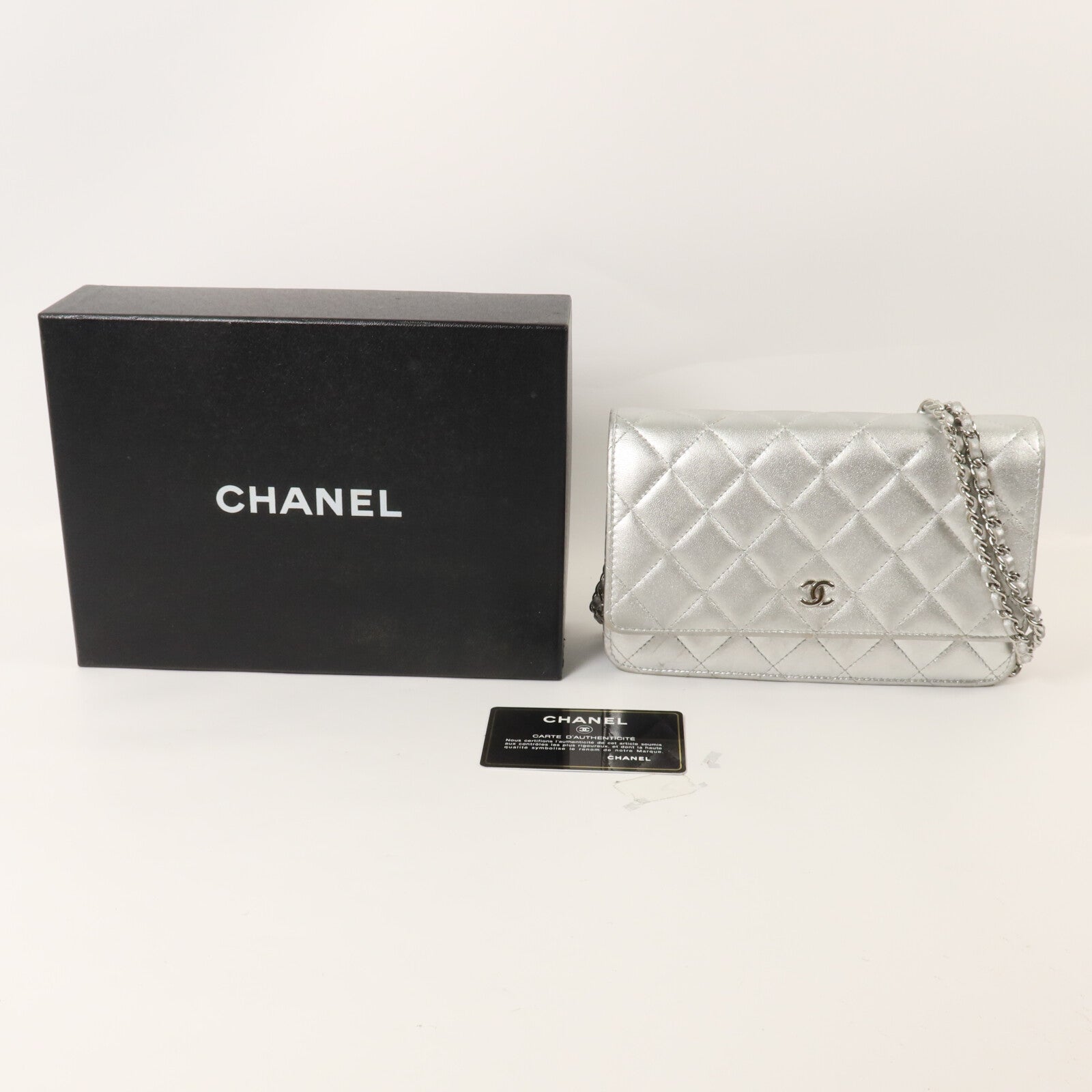 CHANEL 牛皮皮革Wallet On Chain鏈帶肩背袋