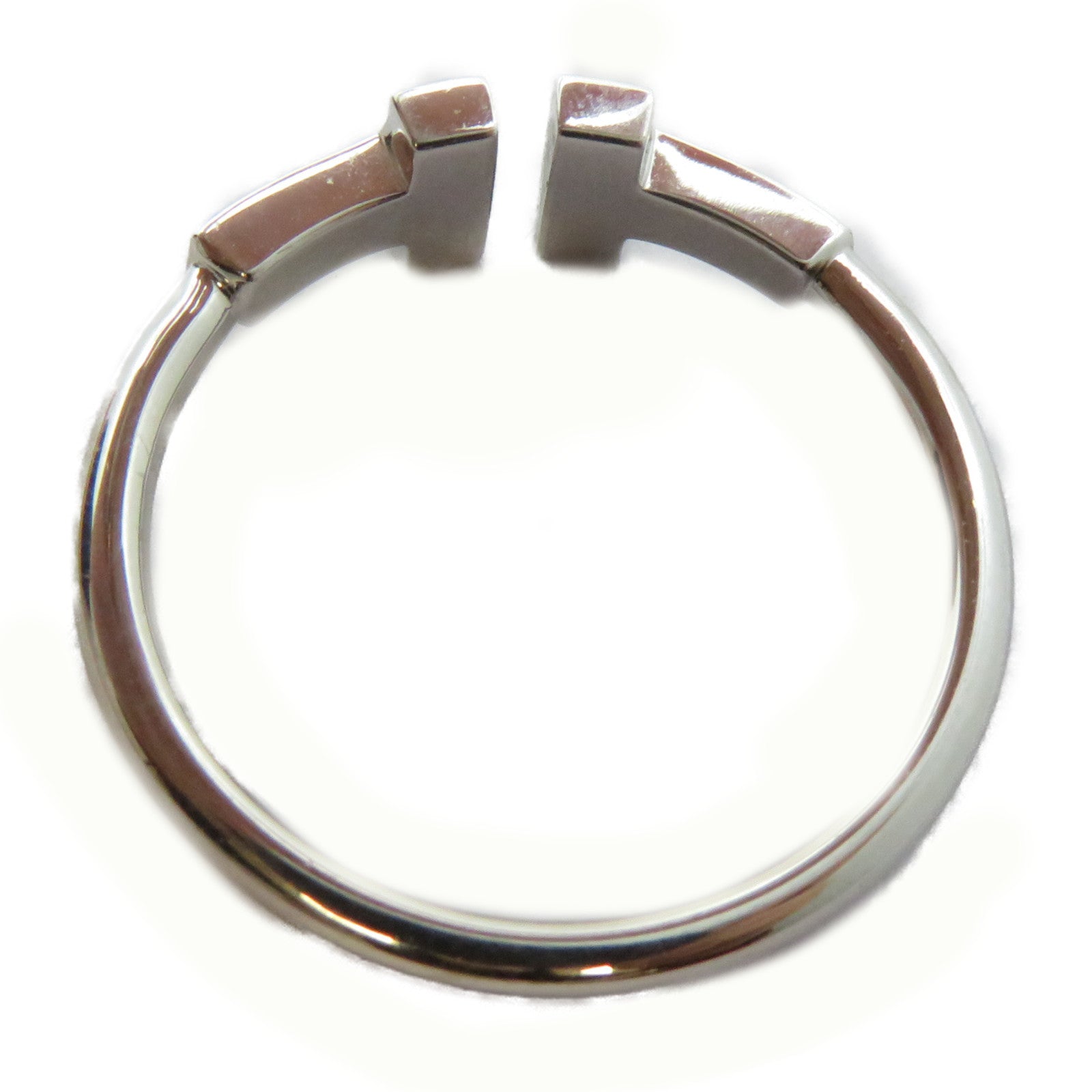 TIFFANY＆CO 18K白金T Wire Diamond Ring鑽石戒指US#7.25
