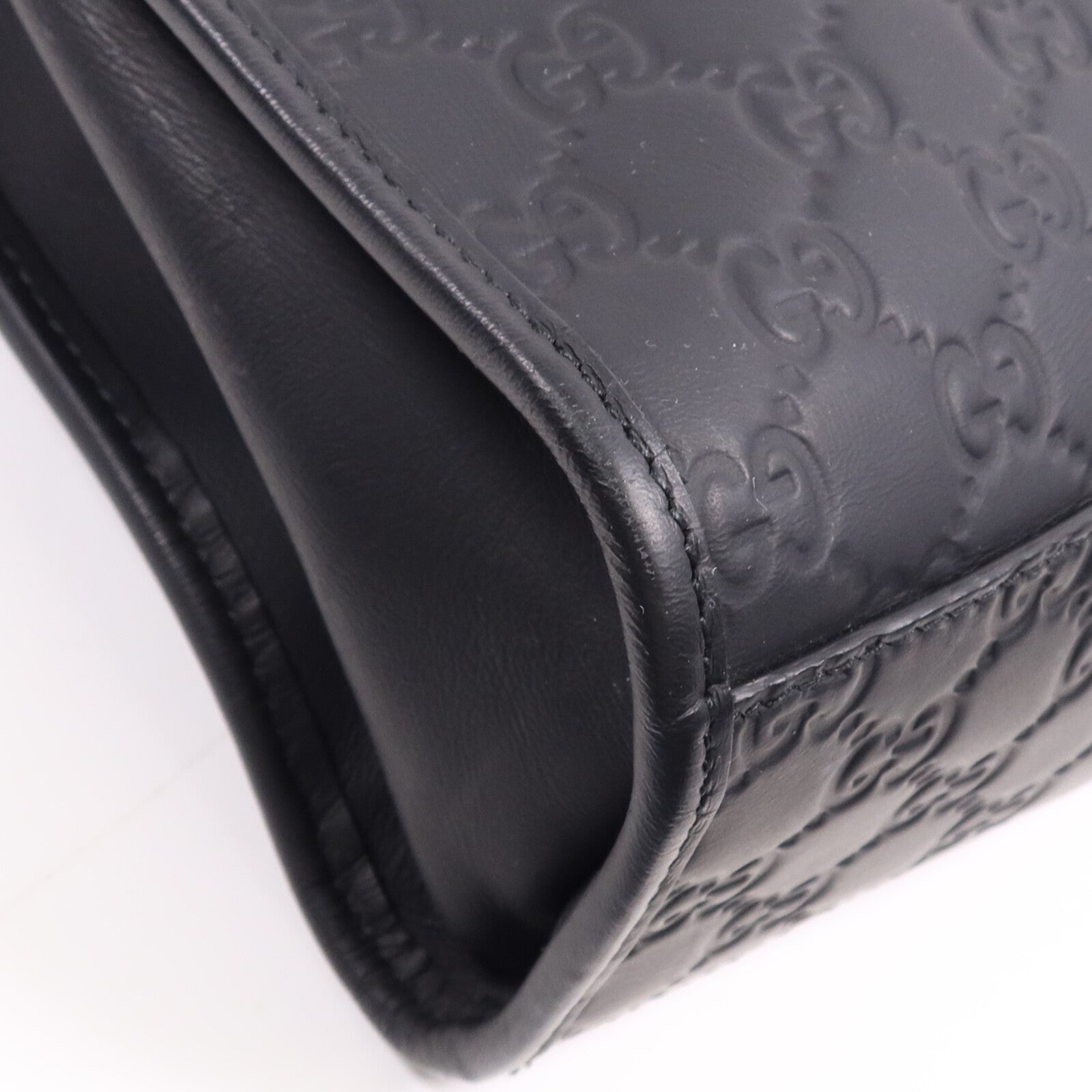 GUCCI 牛皮皮革Hand Bag銀扣手挽袋