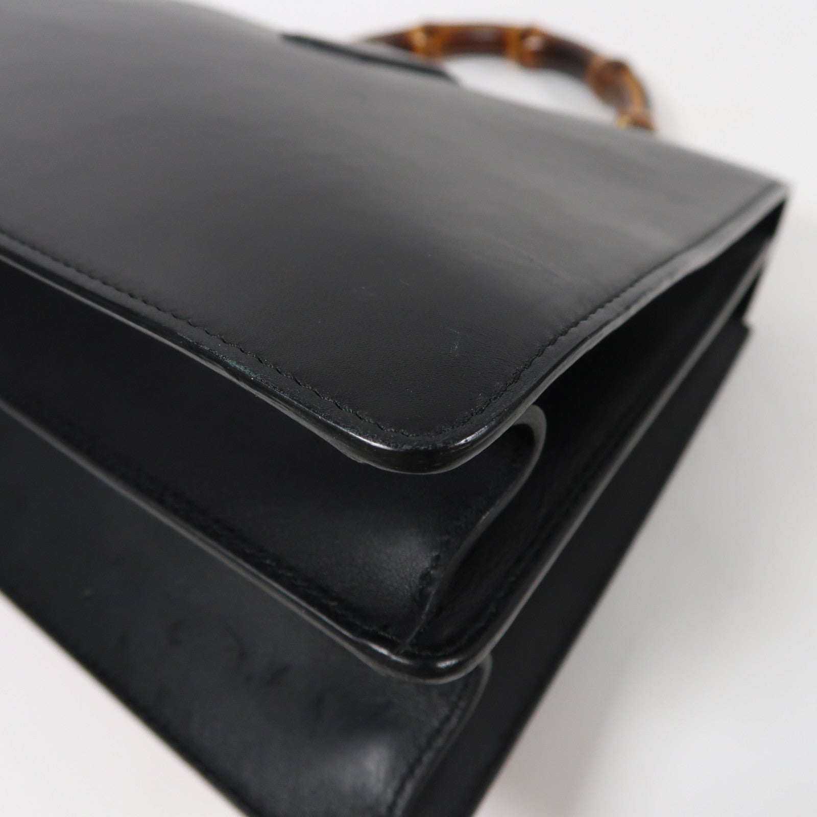 GUCCI GG GHW 2 Way Shoulder Bag Handbag 421999 Calfskin Leather Black Red Green