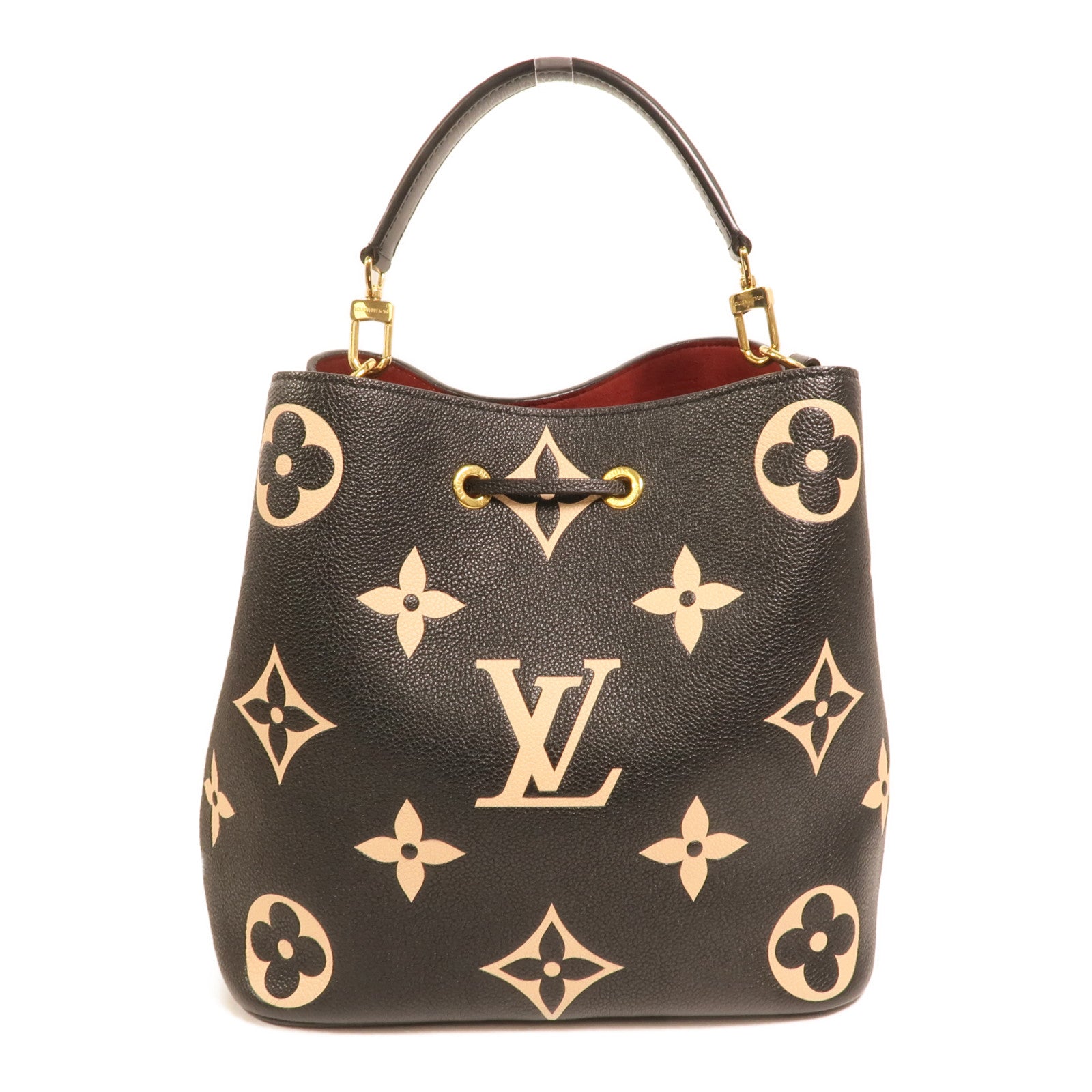 LOUIS VUITTON Monogram Empreinte Bicolor Neo Noe MM金扣手挽肩背兩用袋