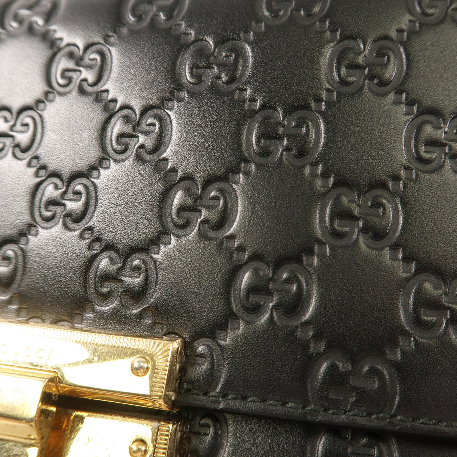 GUCCI 牛皮皮革Shoulder Bag金扣鏈帶肩背袋