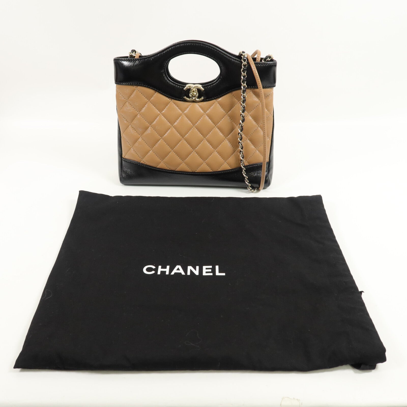 CHANEL 牛皮皮革31 Mini Shopping Bag鏈帶肩背袋