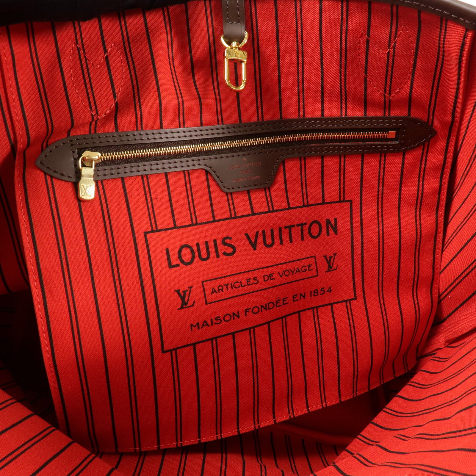 LOUIS VUITTON Damier Neverfull MM手挽袋