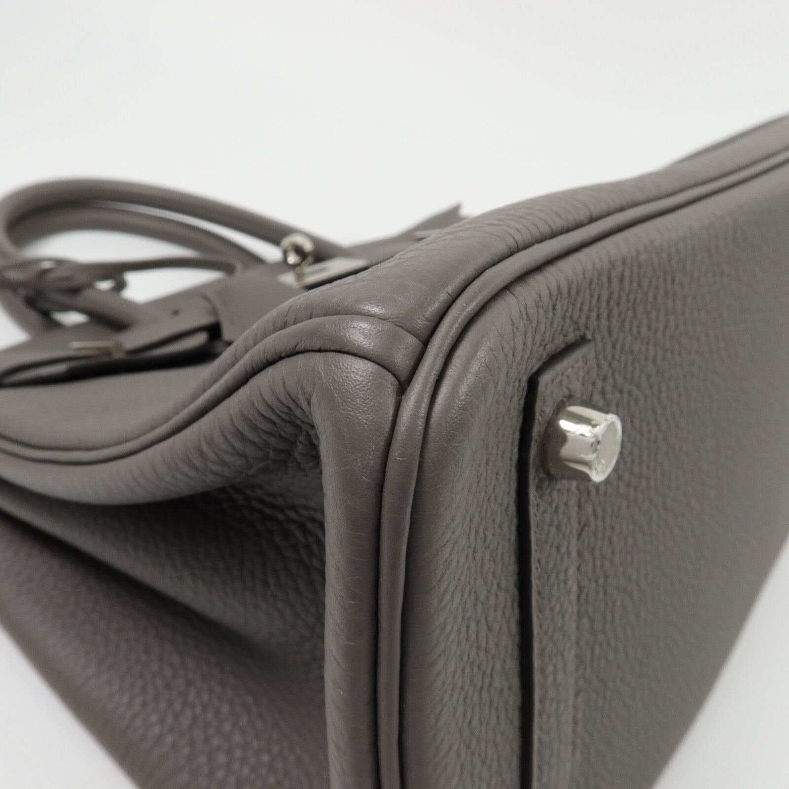 HERMES Togo皮革Birkin 30手挽袋Etain
