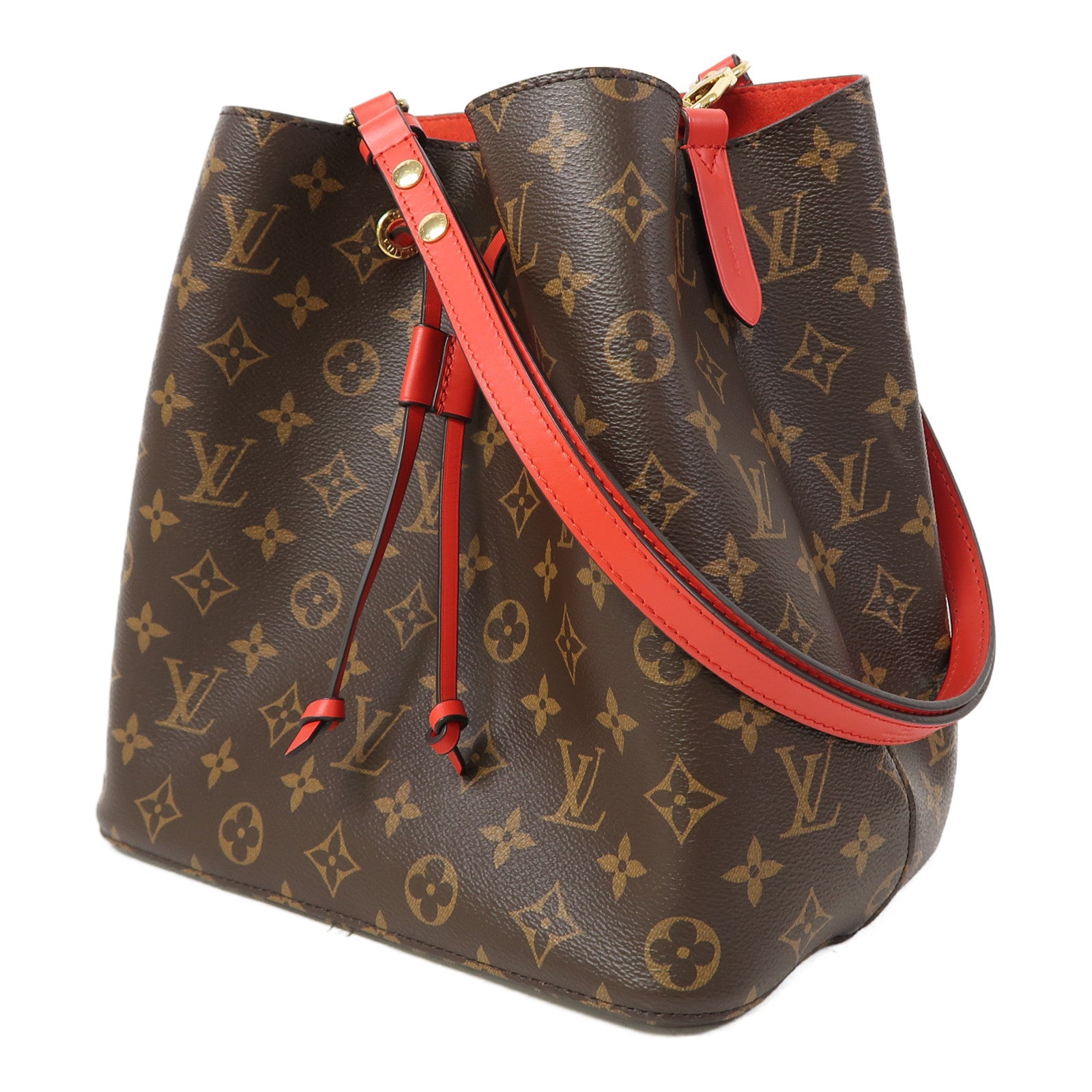 LOUIS VUITTON Monogram Neo Noe MM金扣肩背袋啡色