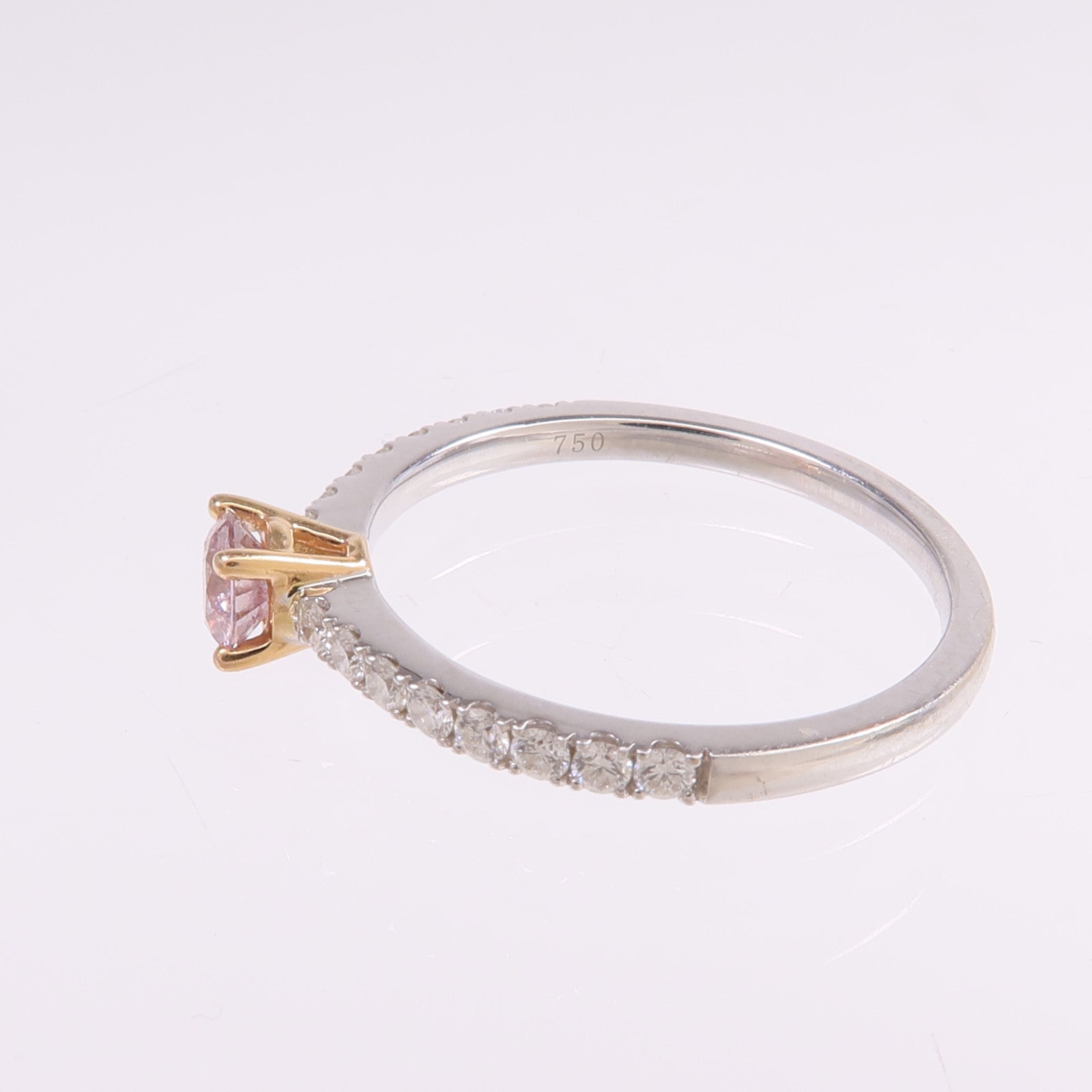 JEWELRY 18K白金/玫瑰金Color Diamond Ring鑽石戒指US#5.5