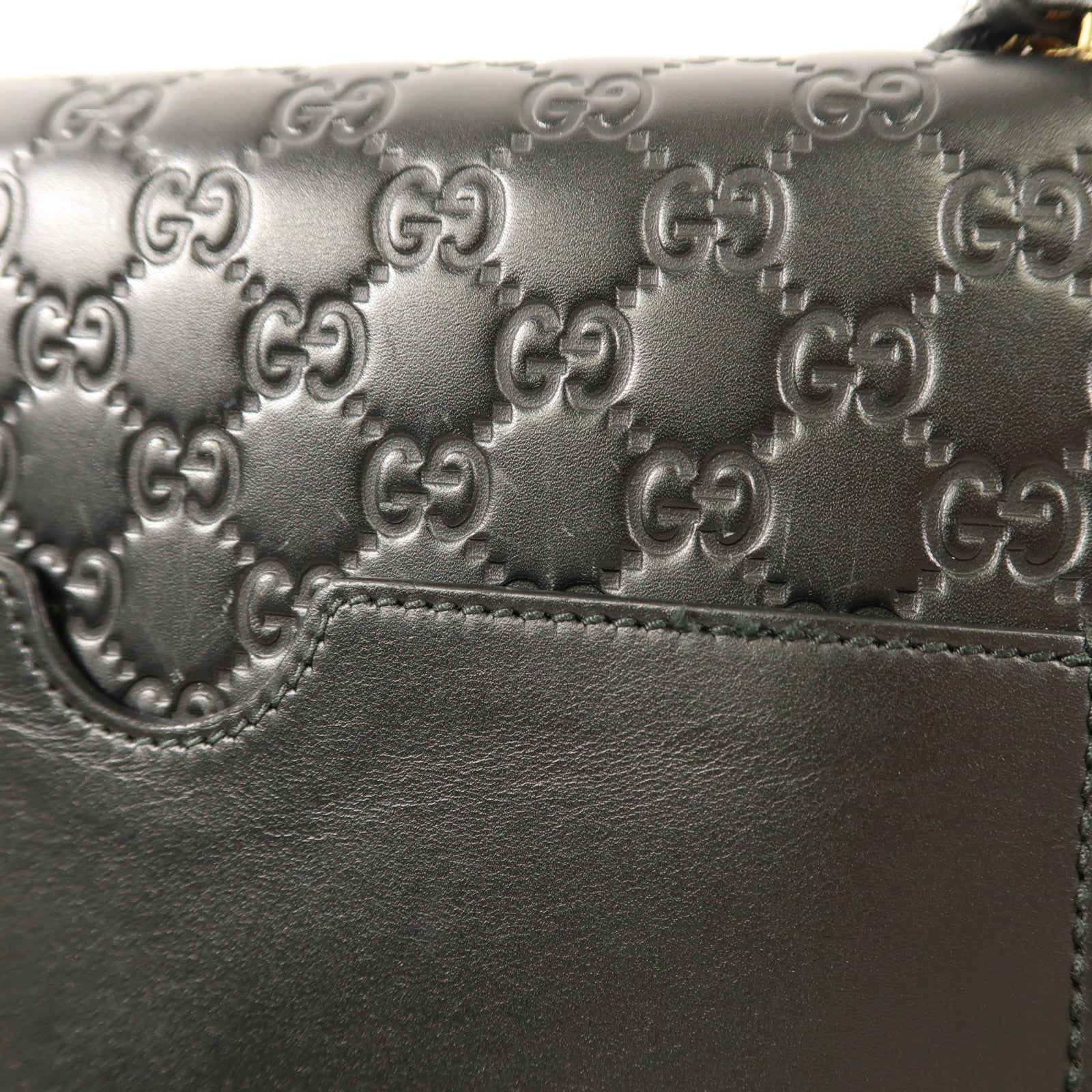 GUCCI 牛皮皮革Shoulder Bag金扣鏈帶肩背袋
