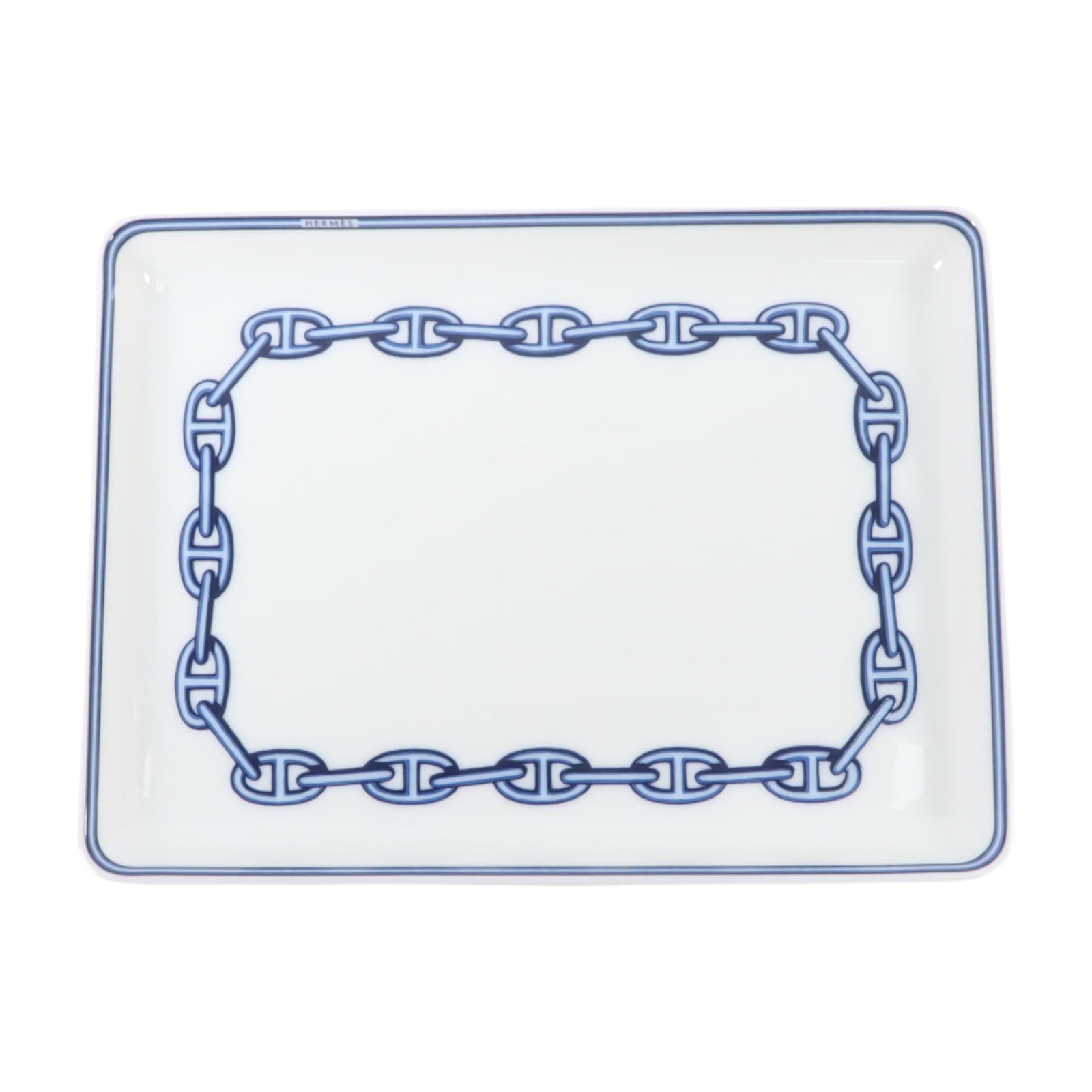 HERMES 瓷器Chaine d'Ancre Square Plate盤子