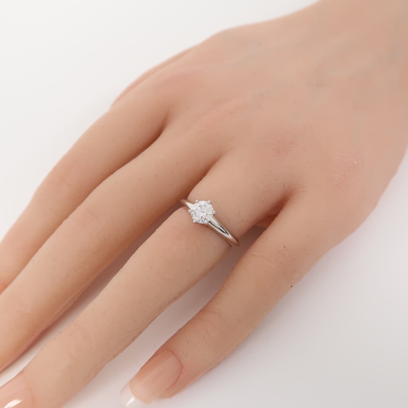 TIFFANY＆CO 【激減優惠】Pt950鉑金Diamond Ring0.53ct鑽石戒指US#4.75