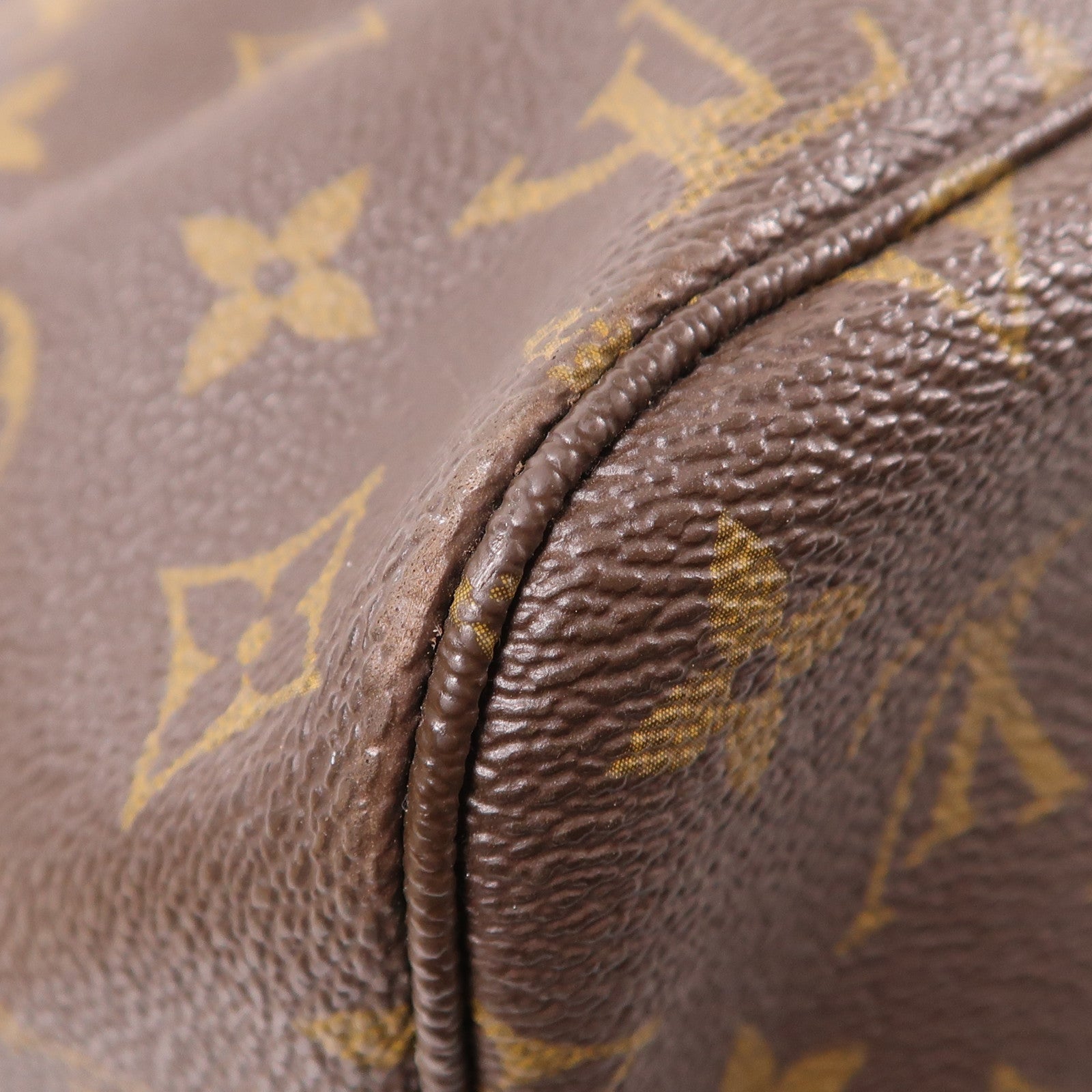 LOUIS VUITTON Monogram Neverfull MM金扣手挽袋