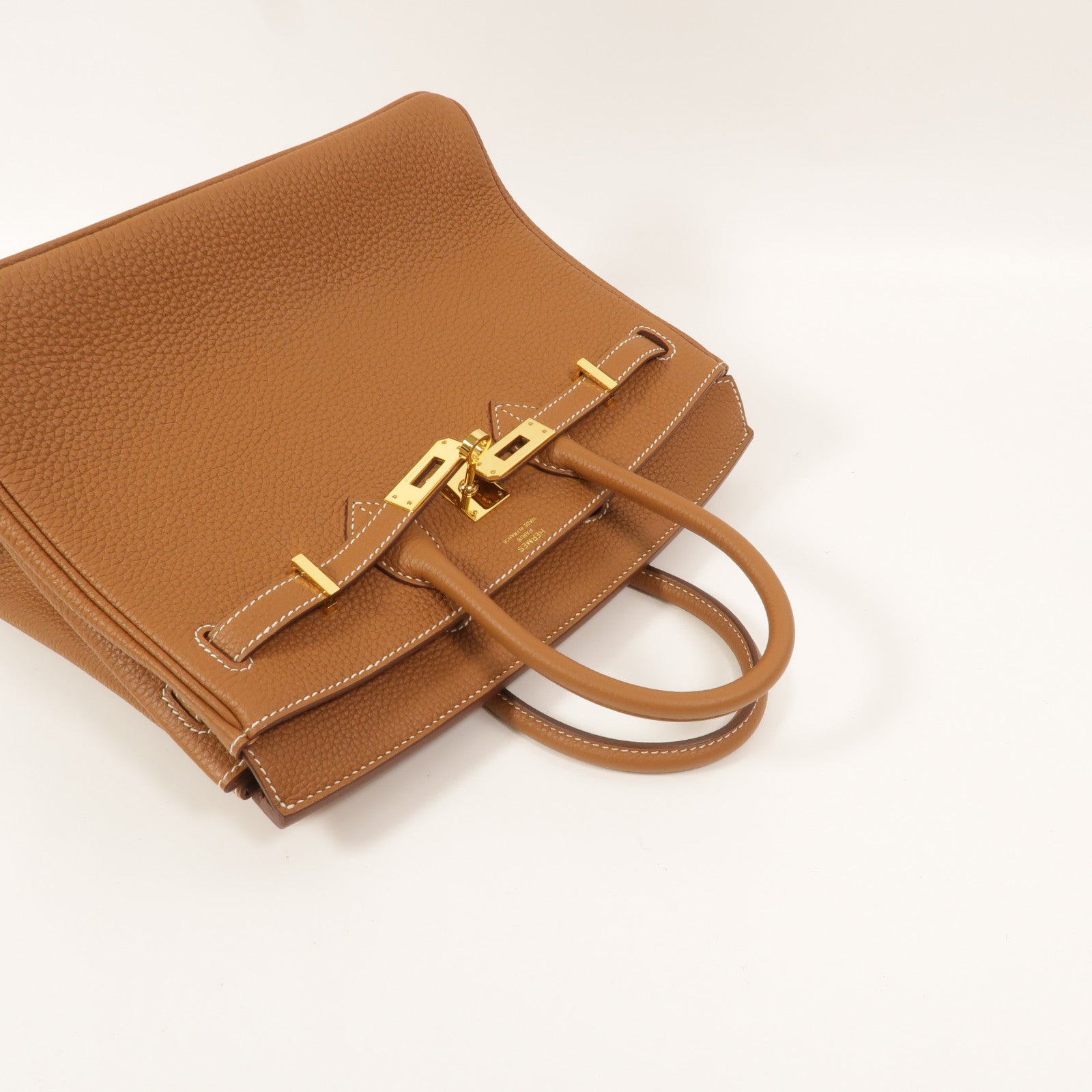 HERMES Togo皮革Birkin 25手挽袋Gold