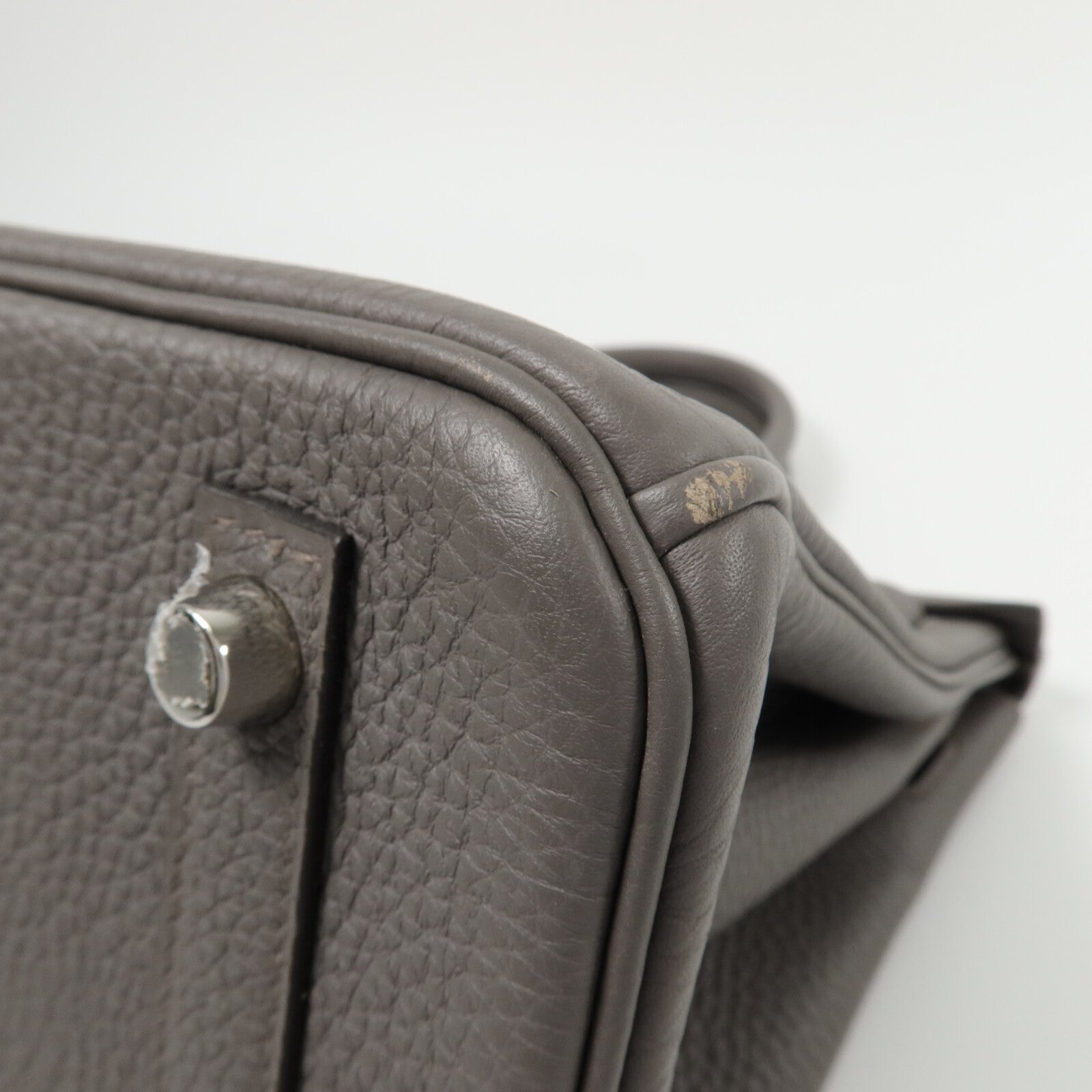 HERMES Togo皮革Birkin 30手挽袋Etain