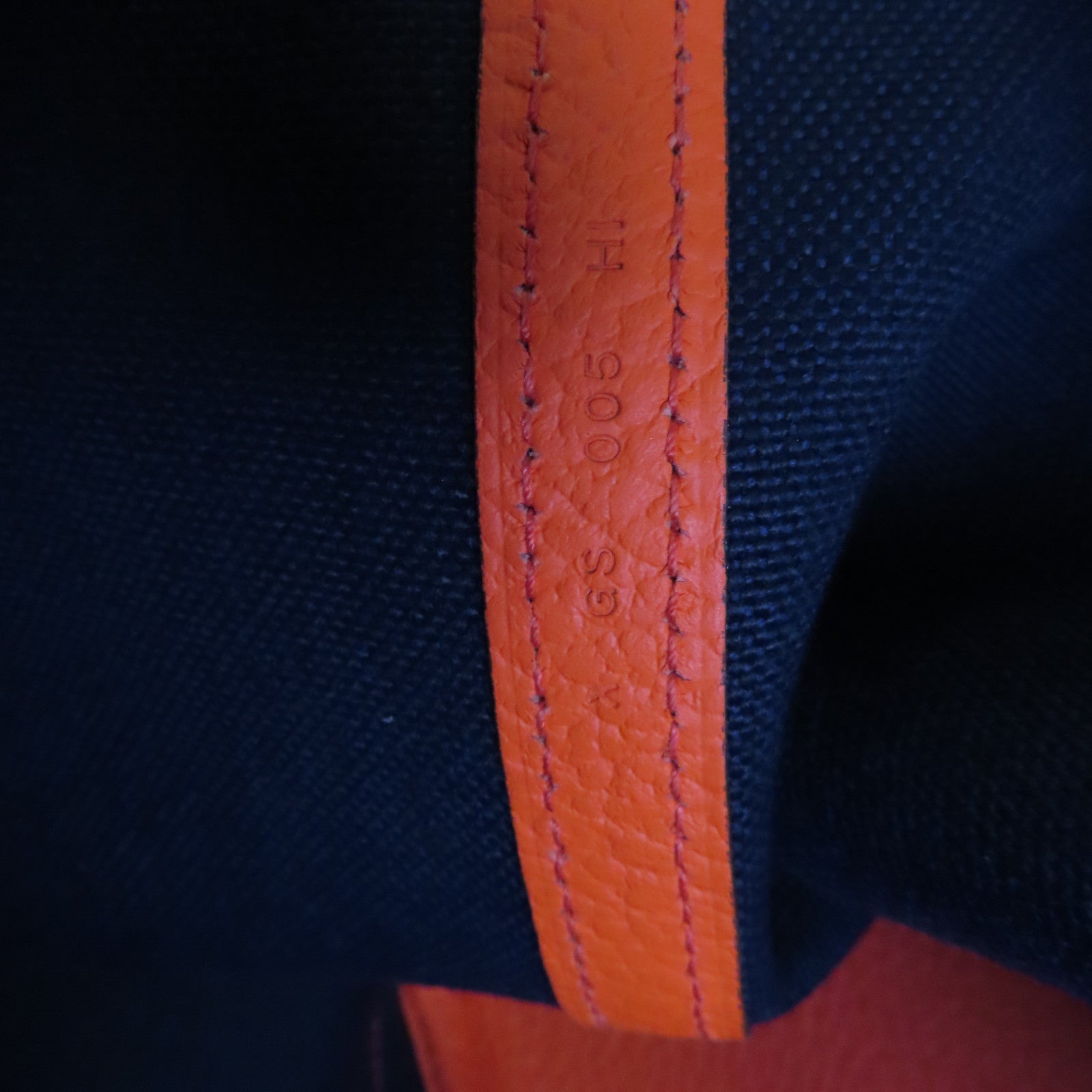 HERMES 帆布Garden Party PM Tote Bag銀扣手挽袋Bleu Marine深海藍色/Cuivre南瓜色