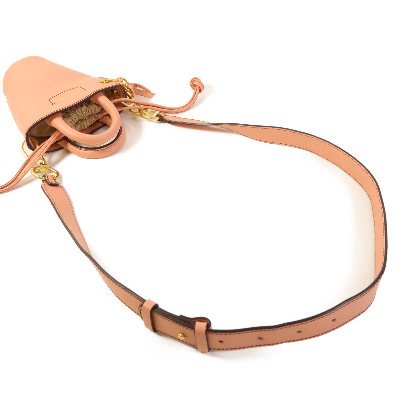 Chloe 牛皮皮革2 Way Shoulder金扣手挽肩背兩用袋