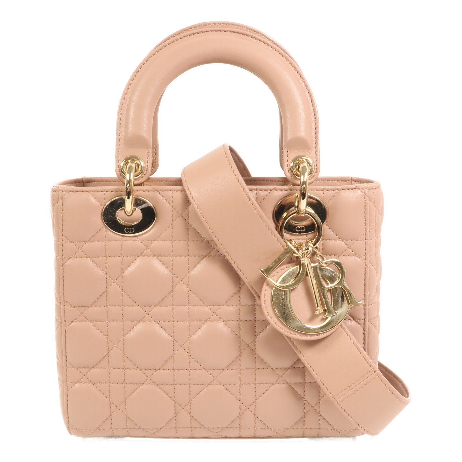 Dior 【激減優惠】羊皮皮革Lady Dior Small My ABCDior金扣手挽肩背兩用袋