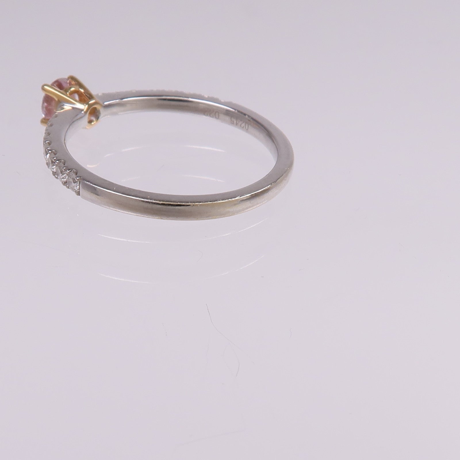 JEWELRY 18K白金/玫瑰金Color Diamond Ring鑽石戒指US#5.5
