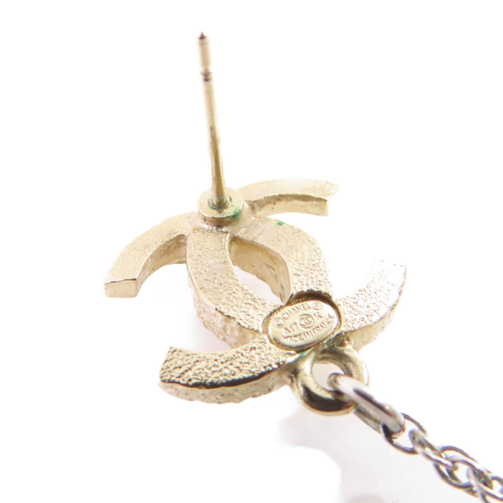 CHANEL 金屬/水鑽Rhinestones CC Earrings耳環金色/銀色
