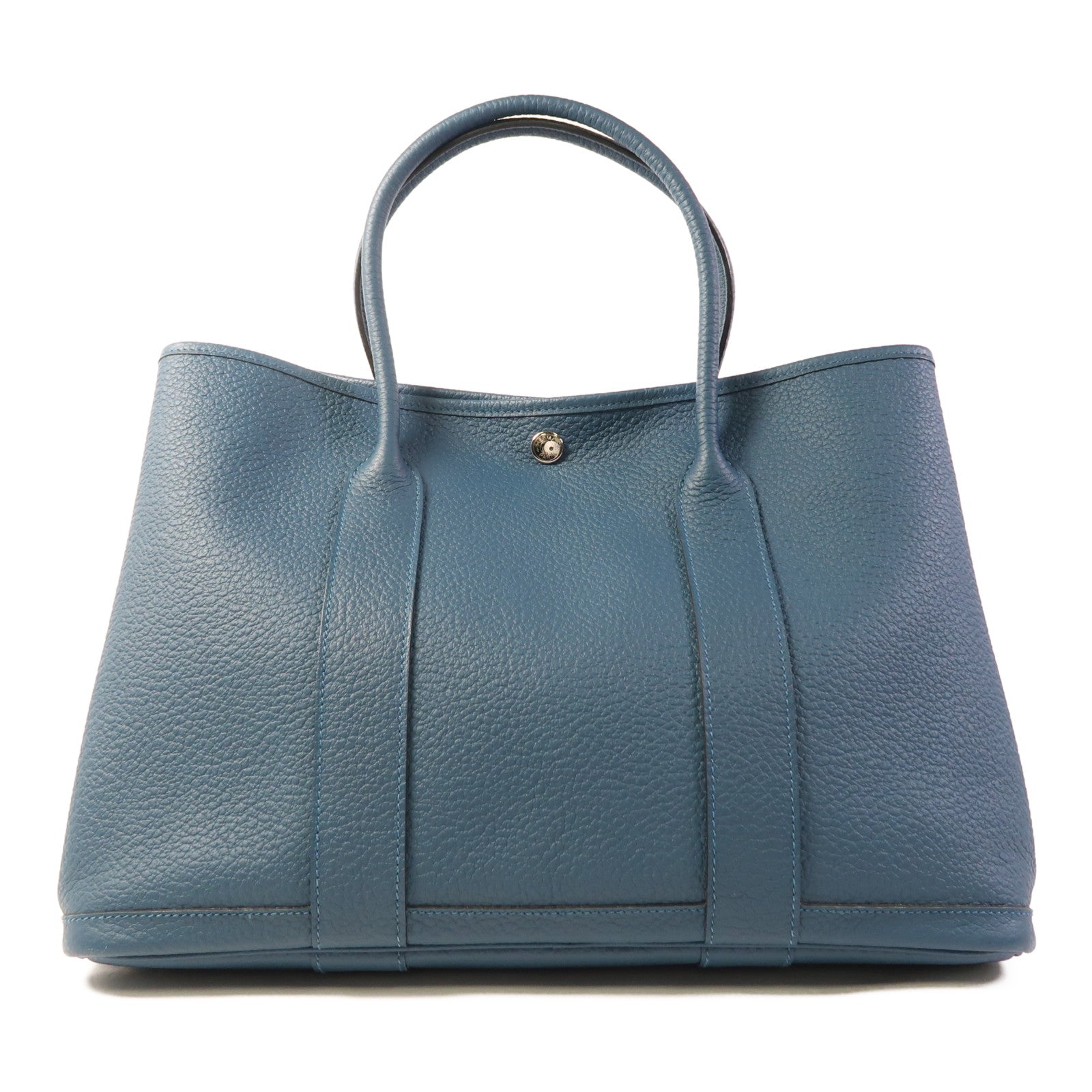 HERMES Negonda皮革Garden Party PM手挽袋Bleu Outremer