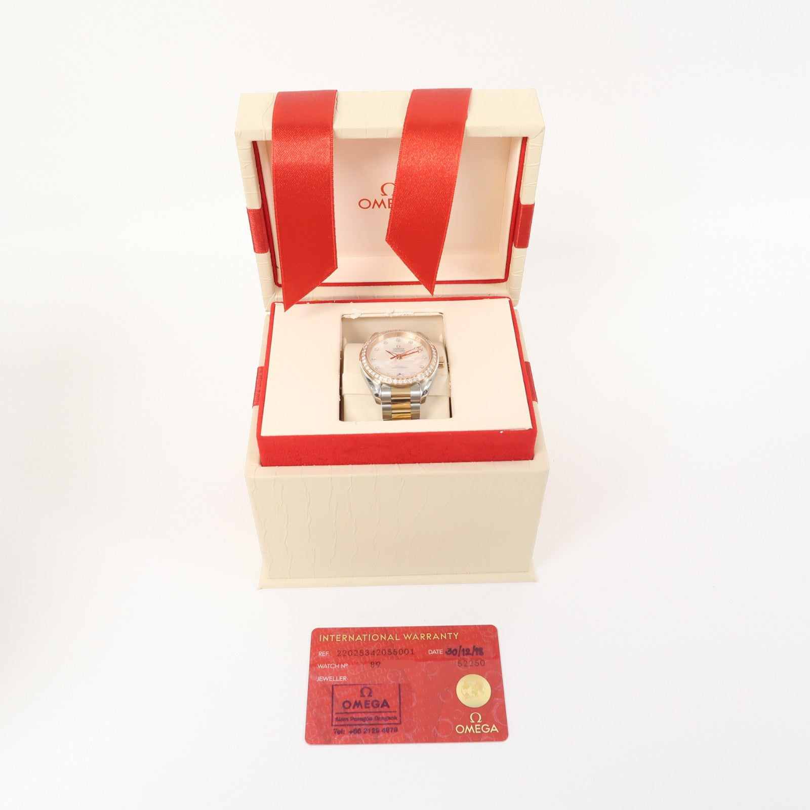 OMEGA Seamaster Aqua Terra18K金/不鏽鋼手錶自動機芯珠光色