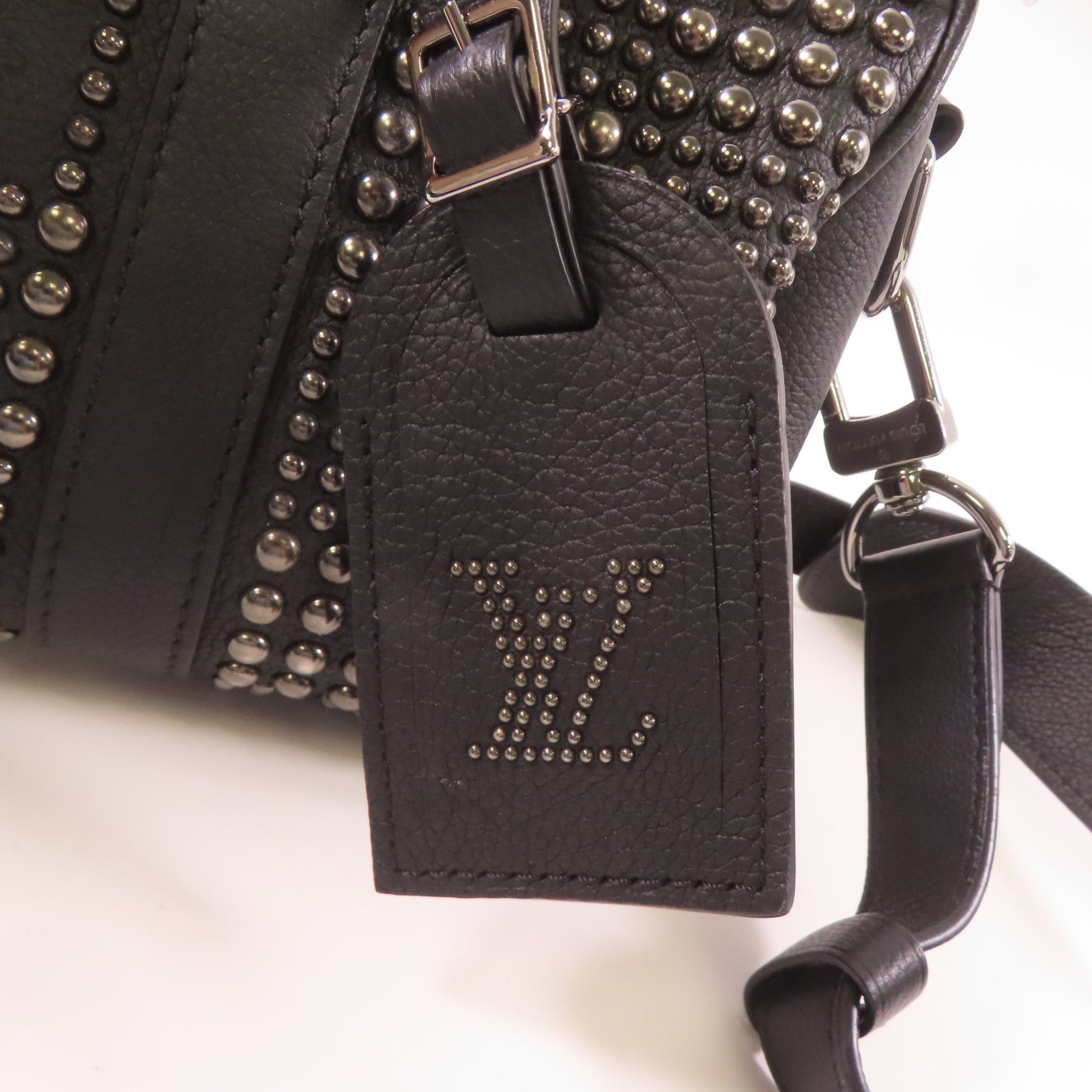 LOUIS VUITTON【激減優惠】 牛皮皮革Keepall Bandouliere 25手挽肩背兩用袋黑色