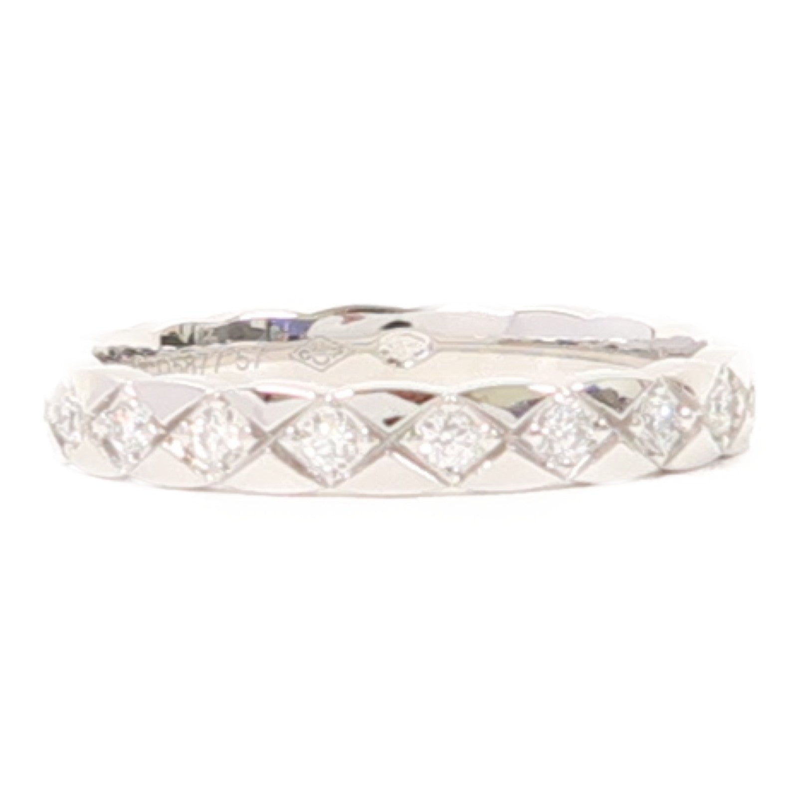 CHANEL 18K白金CoCo Crush Ring鑽石戒指#57/US#6