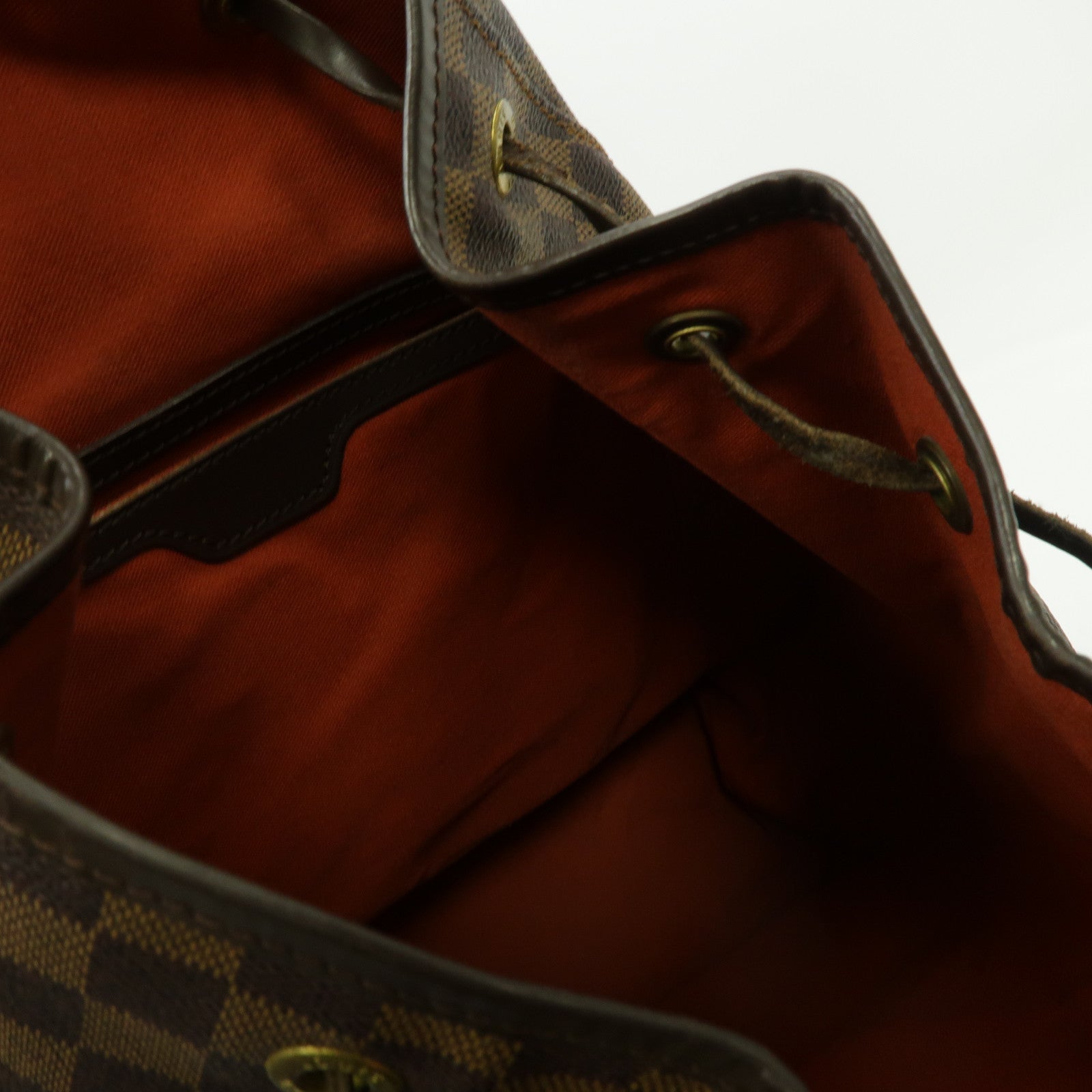 LOUIS VUITTON Damier Montsouris MM金扣背包啡色