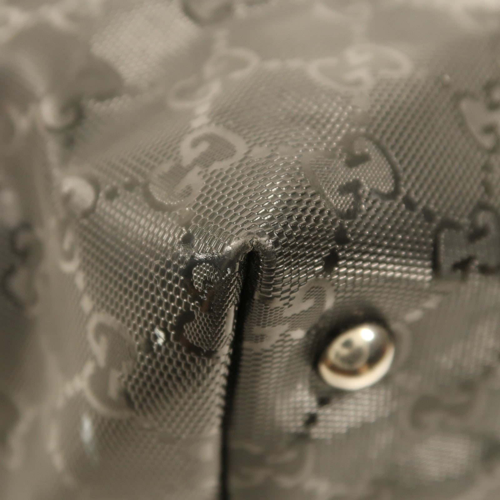 GUCCI PVC Shoulder Bag銀扣肩背袋