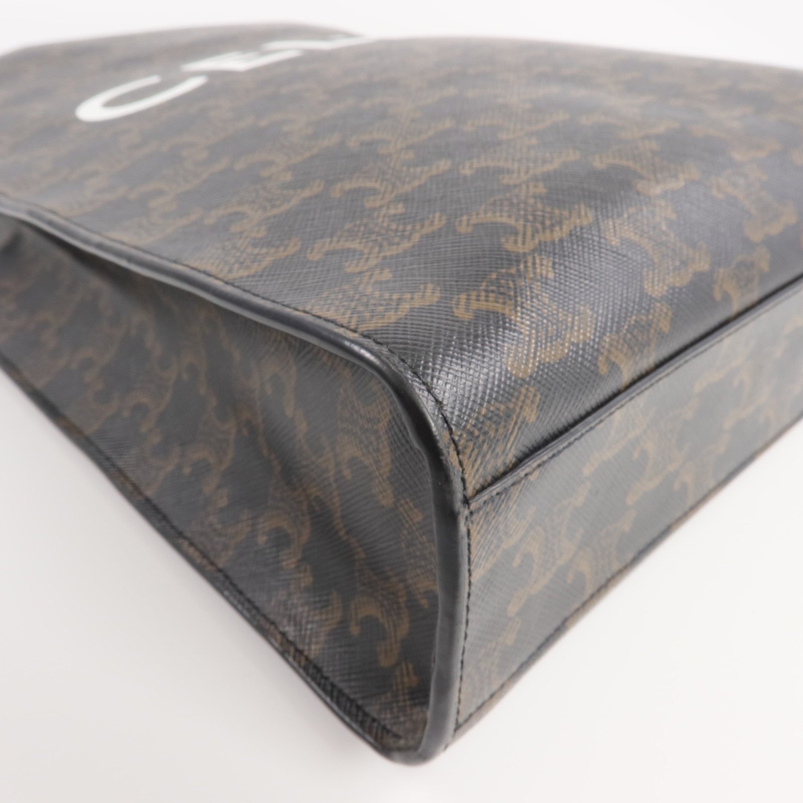 CELINE 【激減優惠】塗層帆布Triomphe Cabas Vertical金扣手挽肩背兩用袋