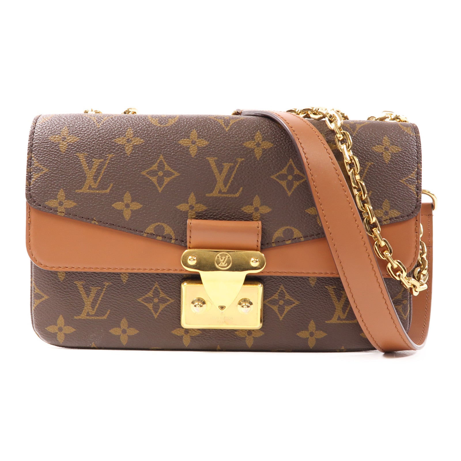LOUIS VUITTON Monogram Marceau金扣鏈帶肩背袋