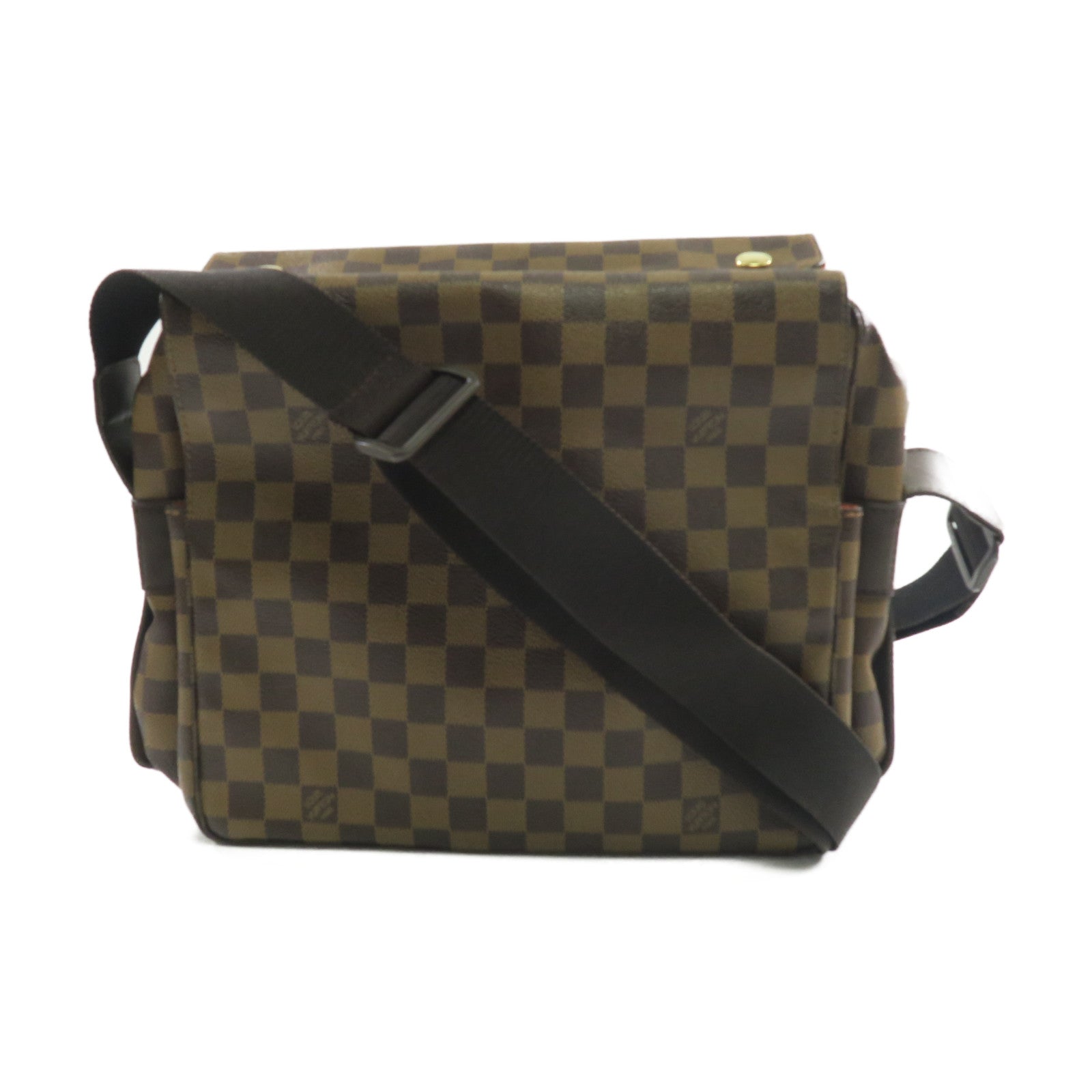 LOUIS VUITTON Damier Naviglio金扣肩背袋啡色