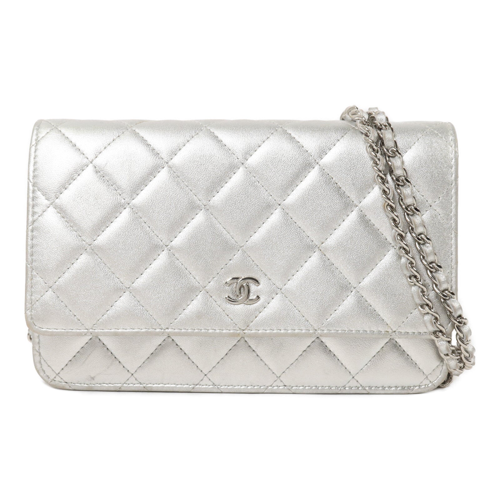 CHANEL 牛皮皮革Wallet On Chain鏈帶肩背袋