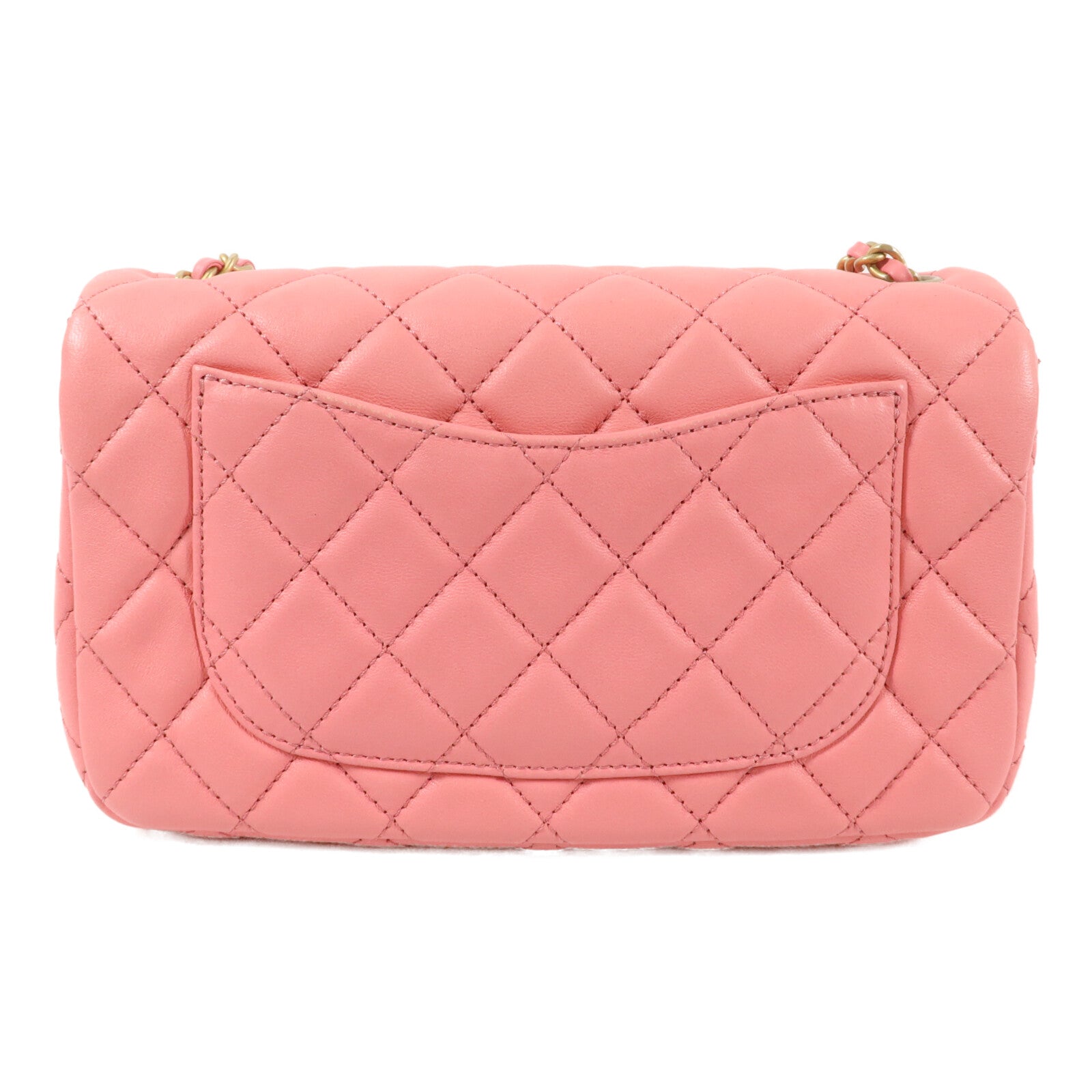 CHANEL 羊皮皮革Mini Flap Bag With Gold Ball鏈帶肩背袋