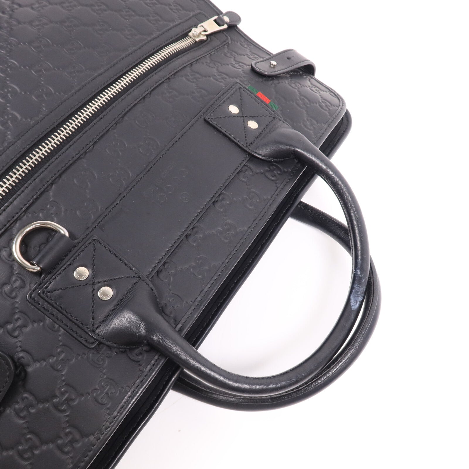 GUCCI 牛皮皮革Hand Bag銀扣手挽袋