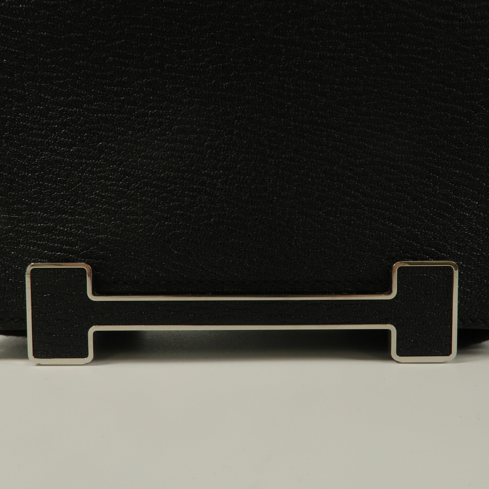 HERMES Chevre皮革Geta肩背袋Noir