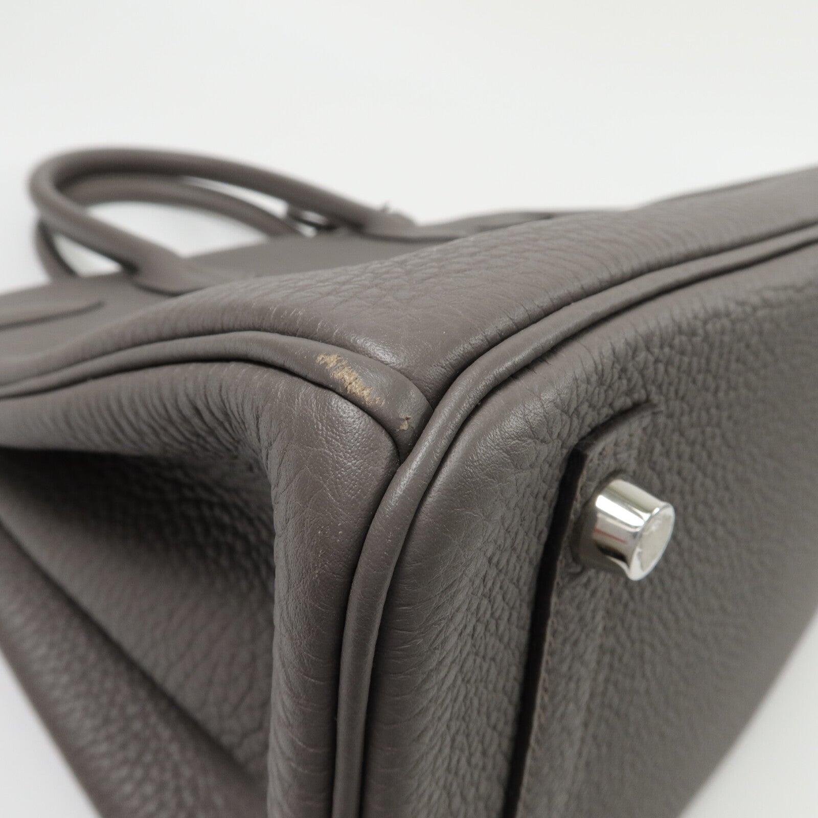 HERMES Togo皮革Birkin 30手挽袋Etain