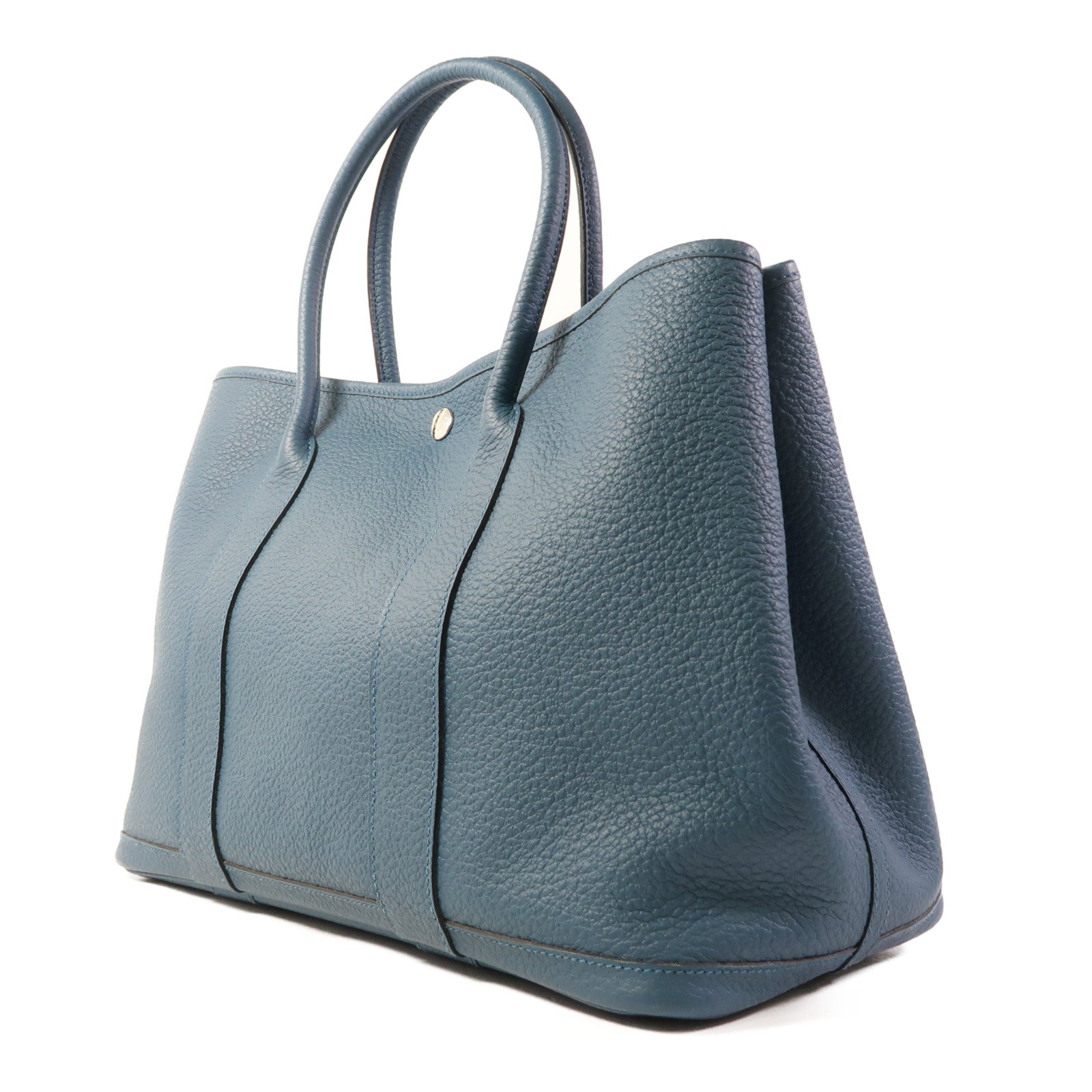 HERMES 【激減優惠】Negonda皮革Garden Party PM手挽袋Bleu Outremer
