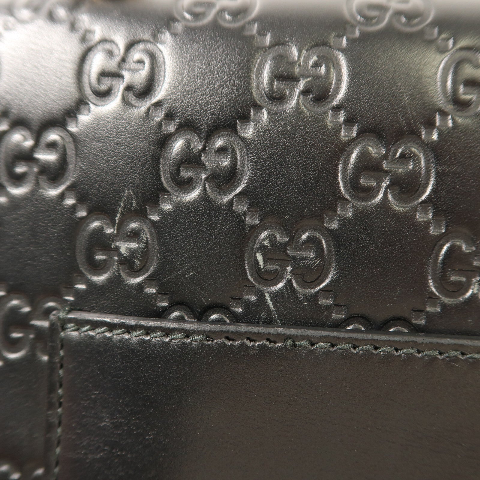 GUCCI 牛皮皮革Shoulder Bag金扣鏈帶肩背袋