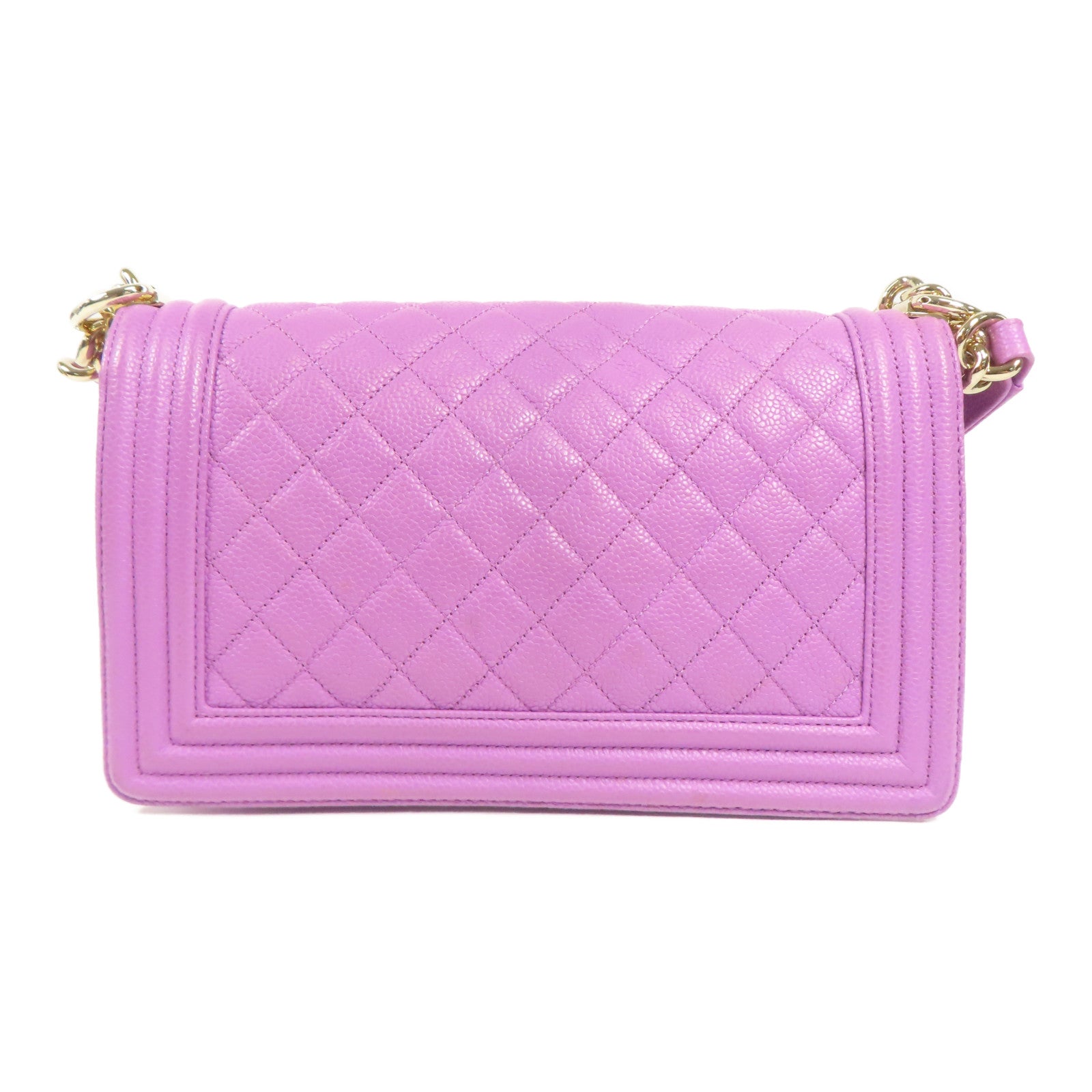 CHANEL 牛皮皮革Boy Chanel金扣鏈帶肩背袋