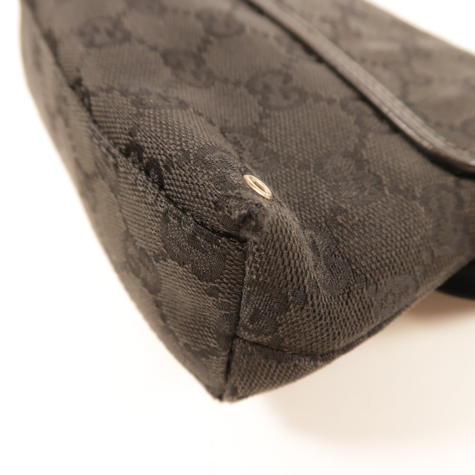 GUCCI 帆布Belt Bag銀扣肩背袋
