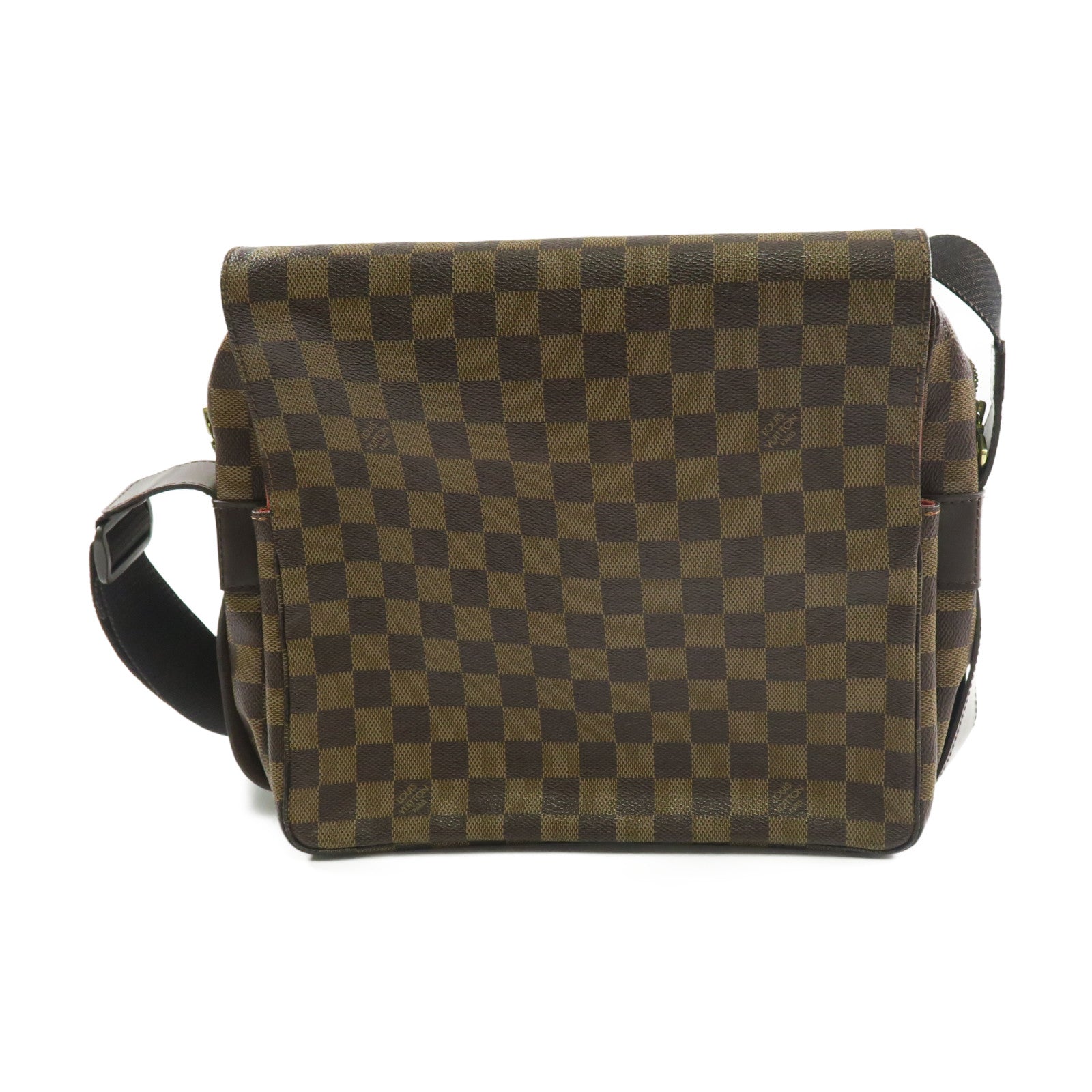 LOUIS VUITTON Damier Naviglio金扣肩背袋啡色
