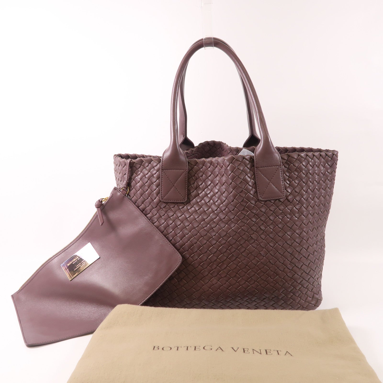 BOTTEGA VENETA BV Tote Bag Lambskin Leather Purple 141498