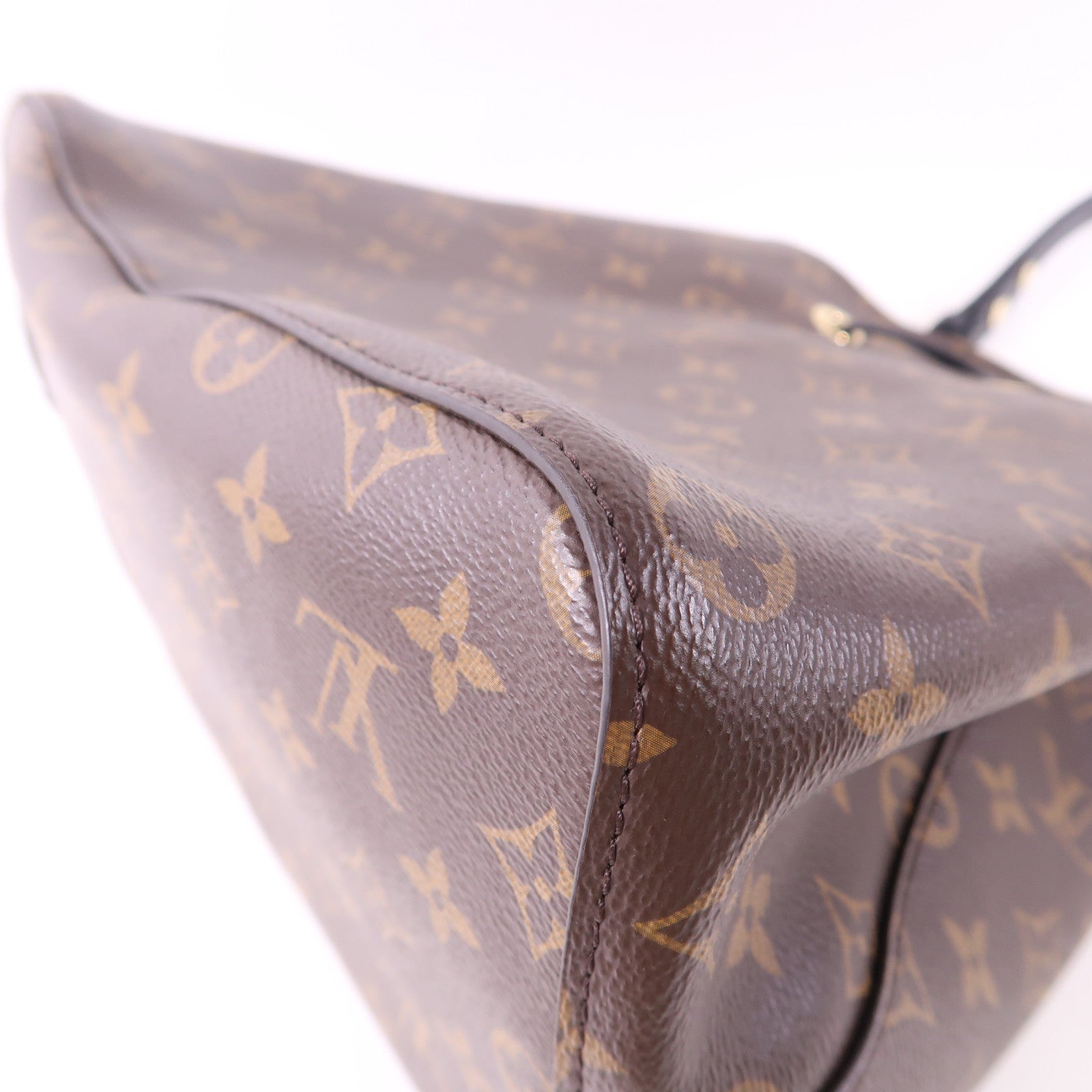 LOUIS VUITTON Monogram Neo Noe MM金扣肩背袋棕色