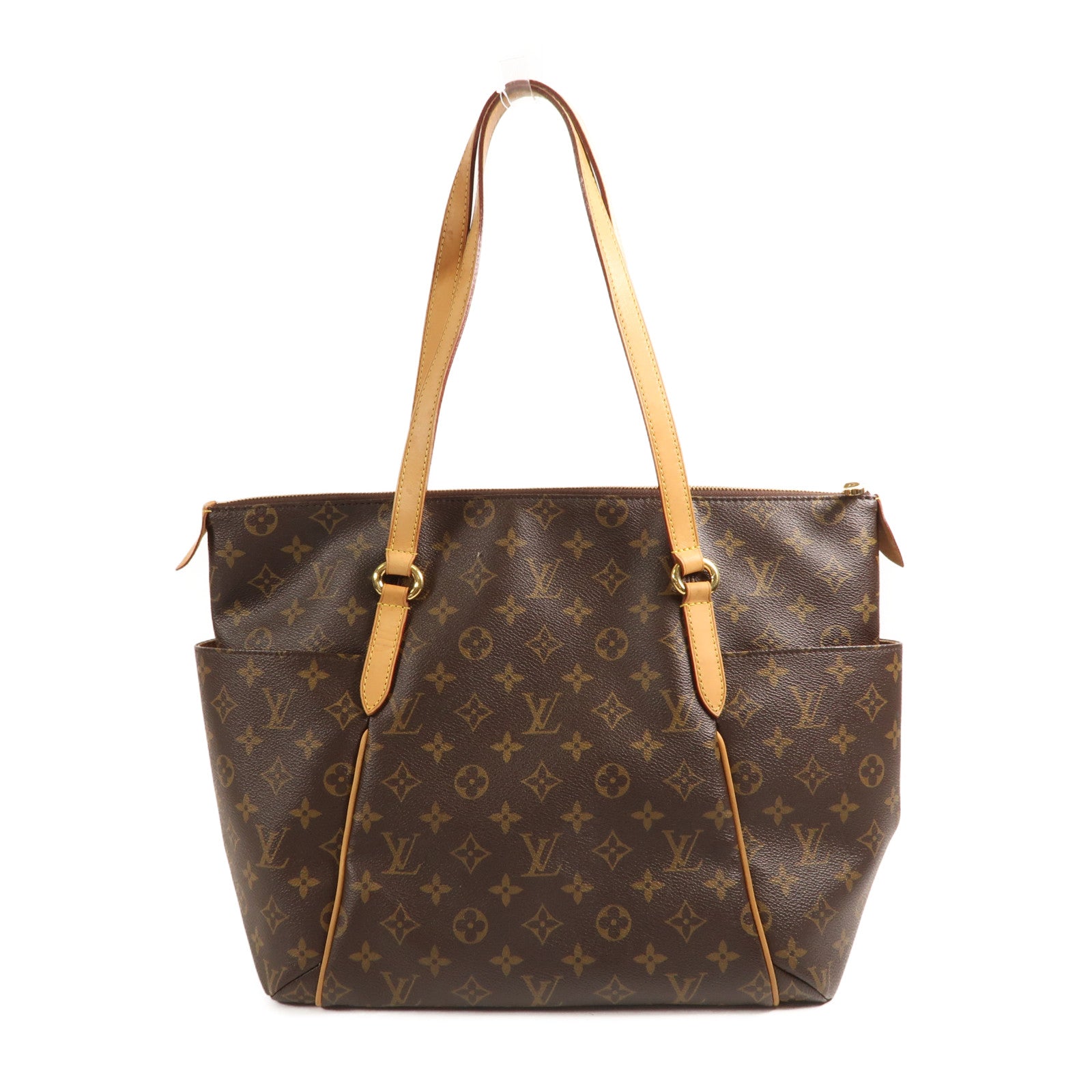LOUIS VUITTON Monogram Totally MM金扣肩背袋棕色