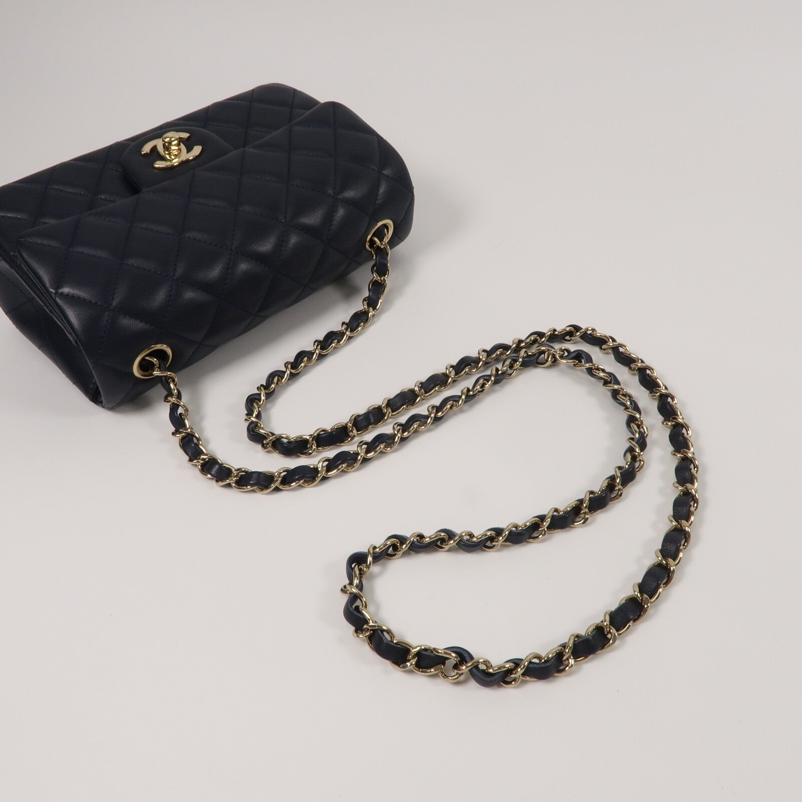 CHANEL 羊皮皮革Mini Classic 20鏈帶肩背袋