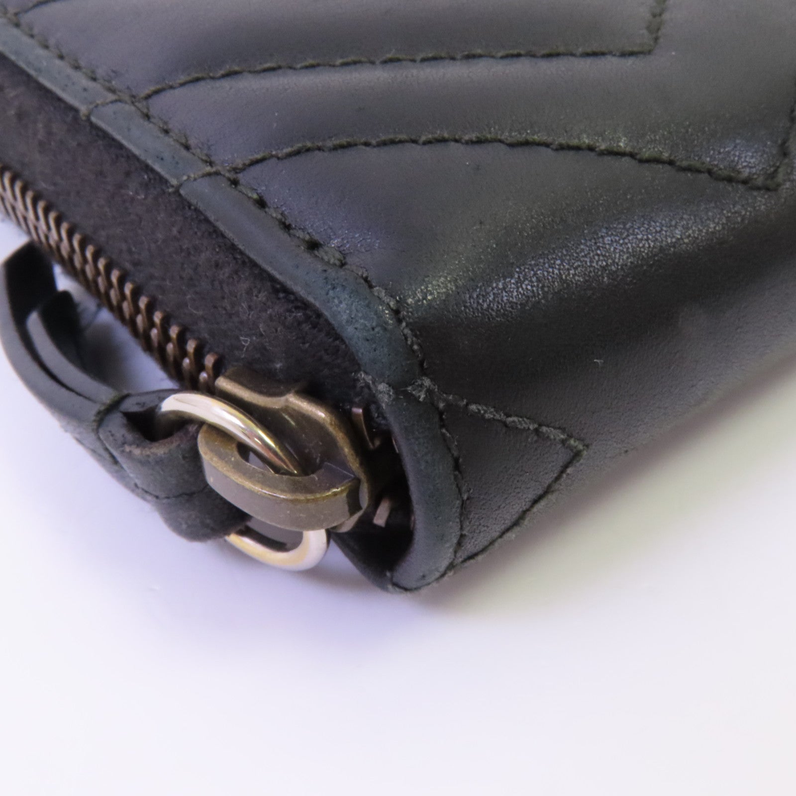 GUCCI 【激減優惠】牛皮皮革GG Marmont Long Wallet金扣拉鏈長錢包
