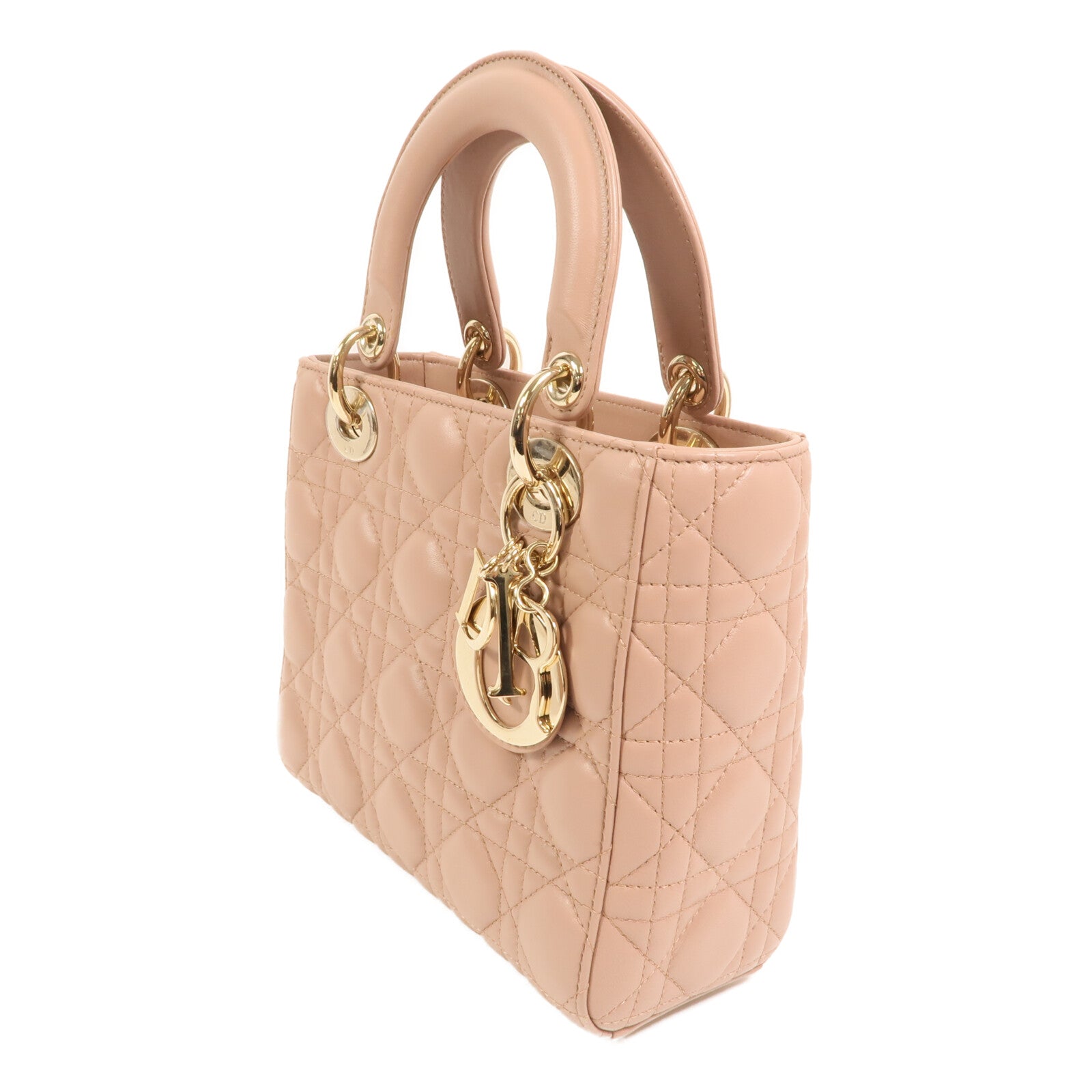 Dior 【激減優惠】羊皮皮革Lady Dior Small My ABCDior金扣手挽肩背兩用袋