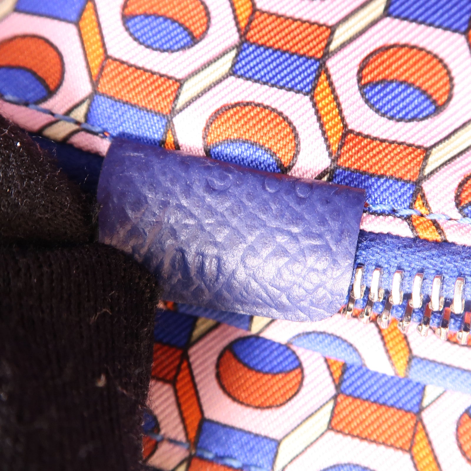 HERMES Epsom皮革Silk In Wallet銀扣長錢包Bleu Indigo