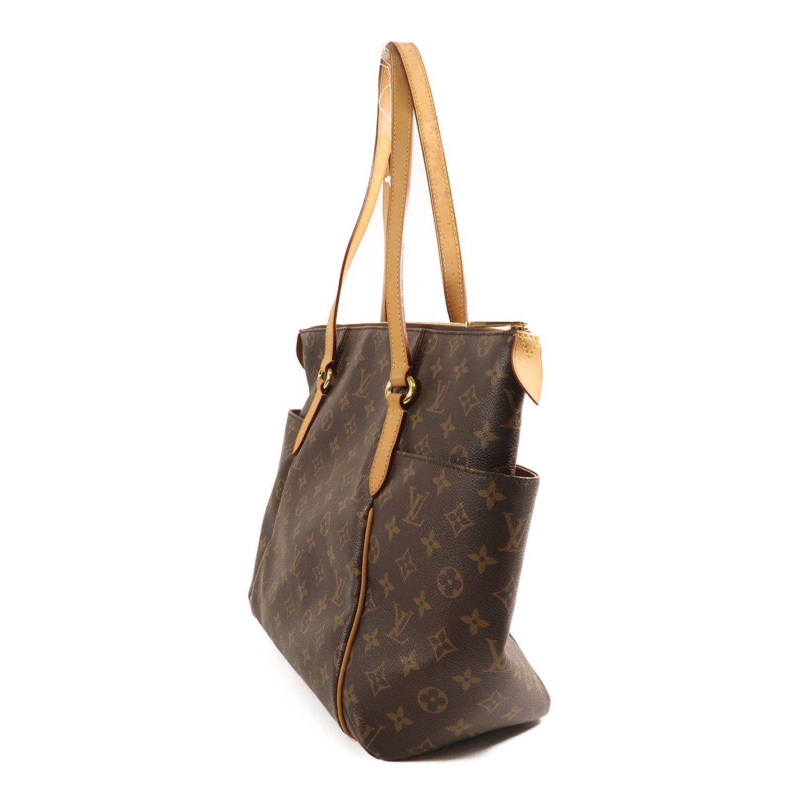 LOUIS VUITTON Monogram Totally MM金扣肩背袋棕色