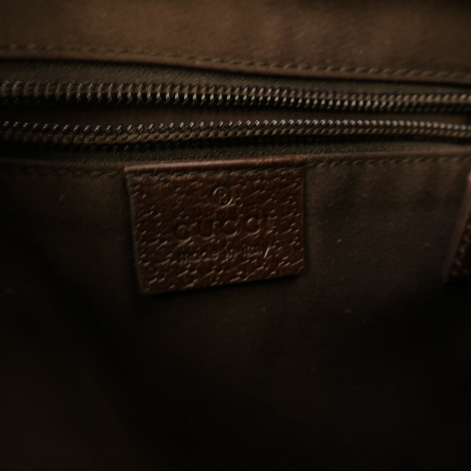GUCCI 帆布Shoulder Bag銀扣肩背袋啡色